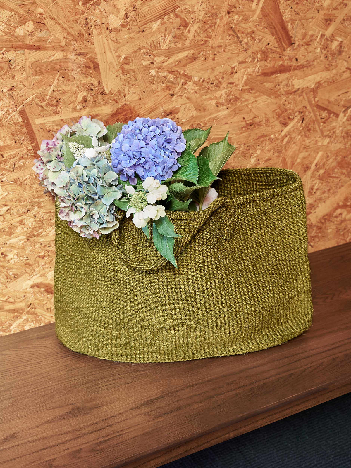 Sisal Oval Basket Olive / One Size