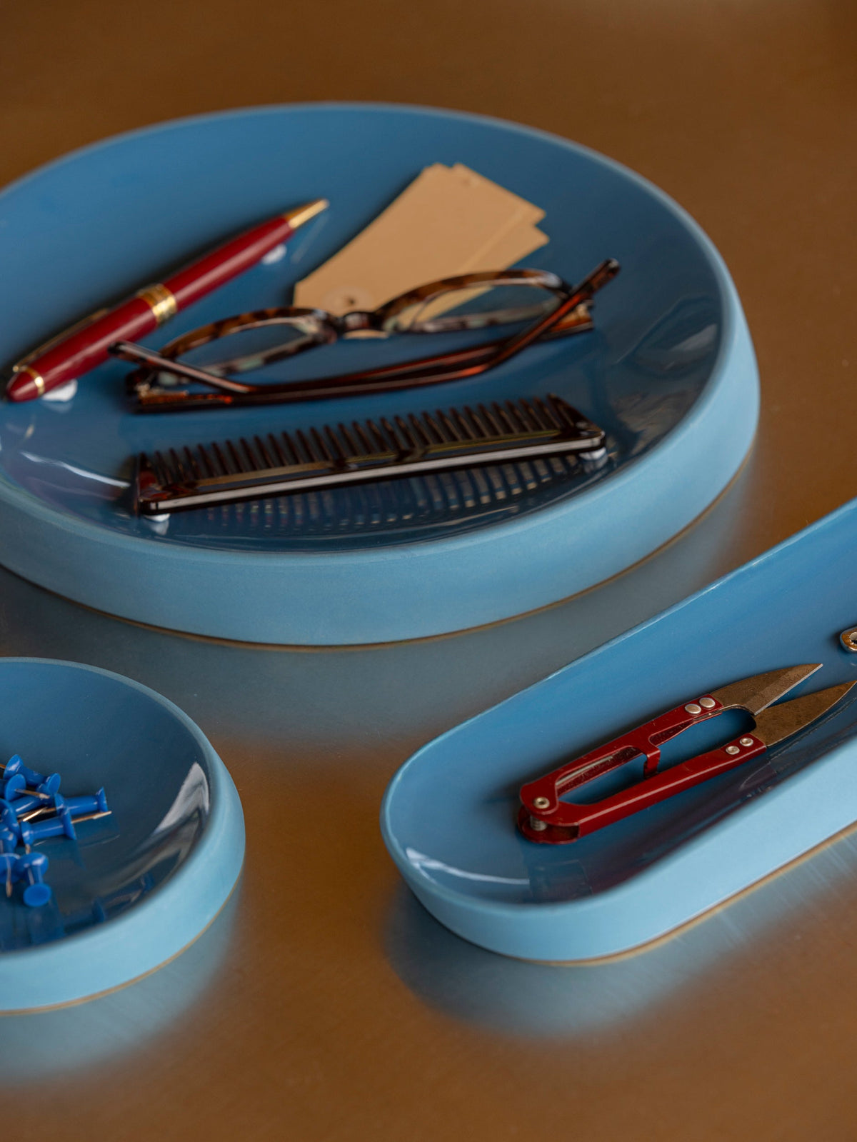 Oblique Tray Azure Blue / Small