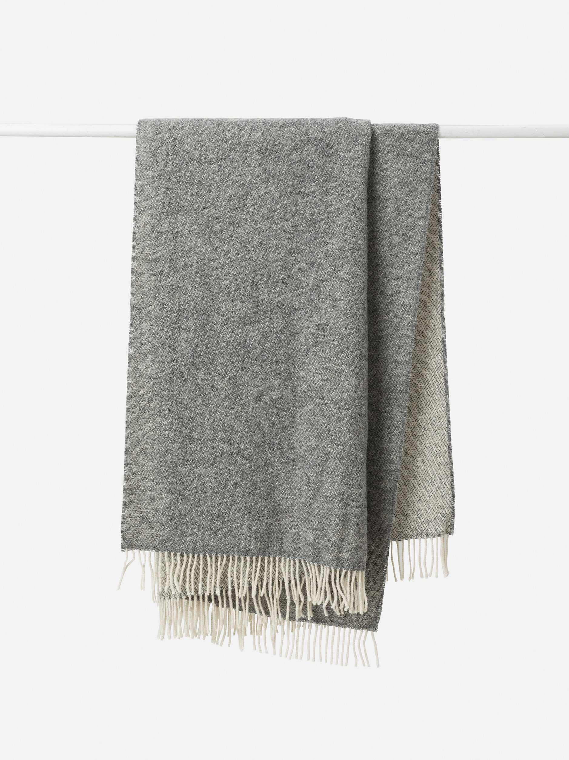 Wool Throw Grey / 130x180cm