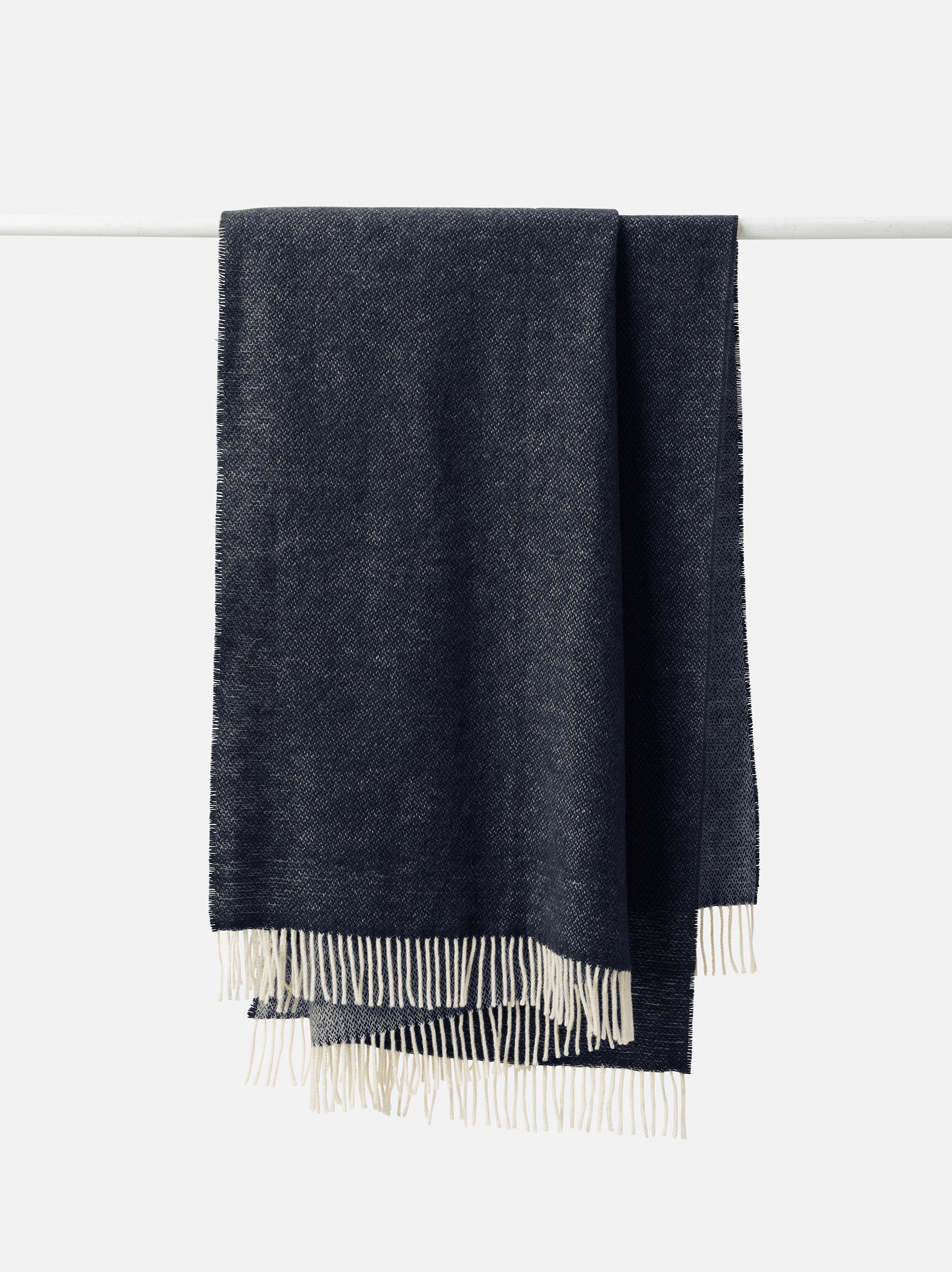 Wool Throw Navy / 130x180cm