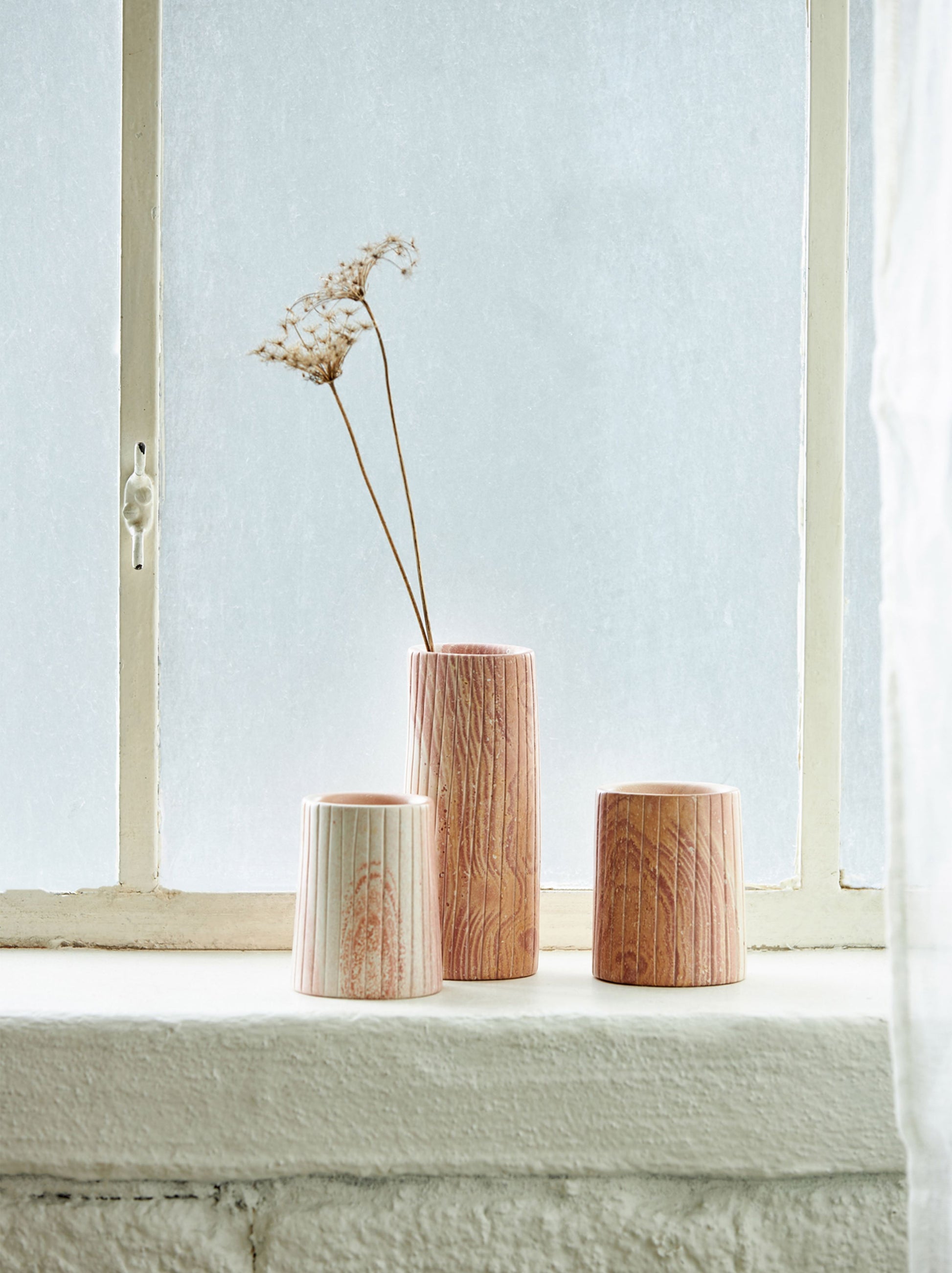 Asili x Citta Etch Soapstone Vessel Pink / Large