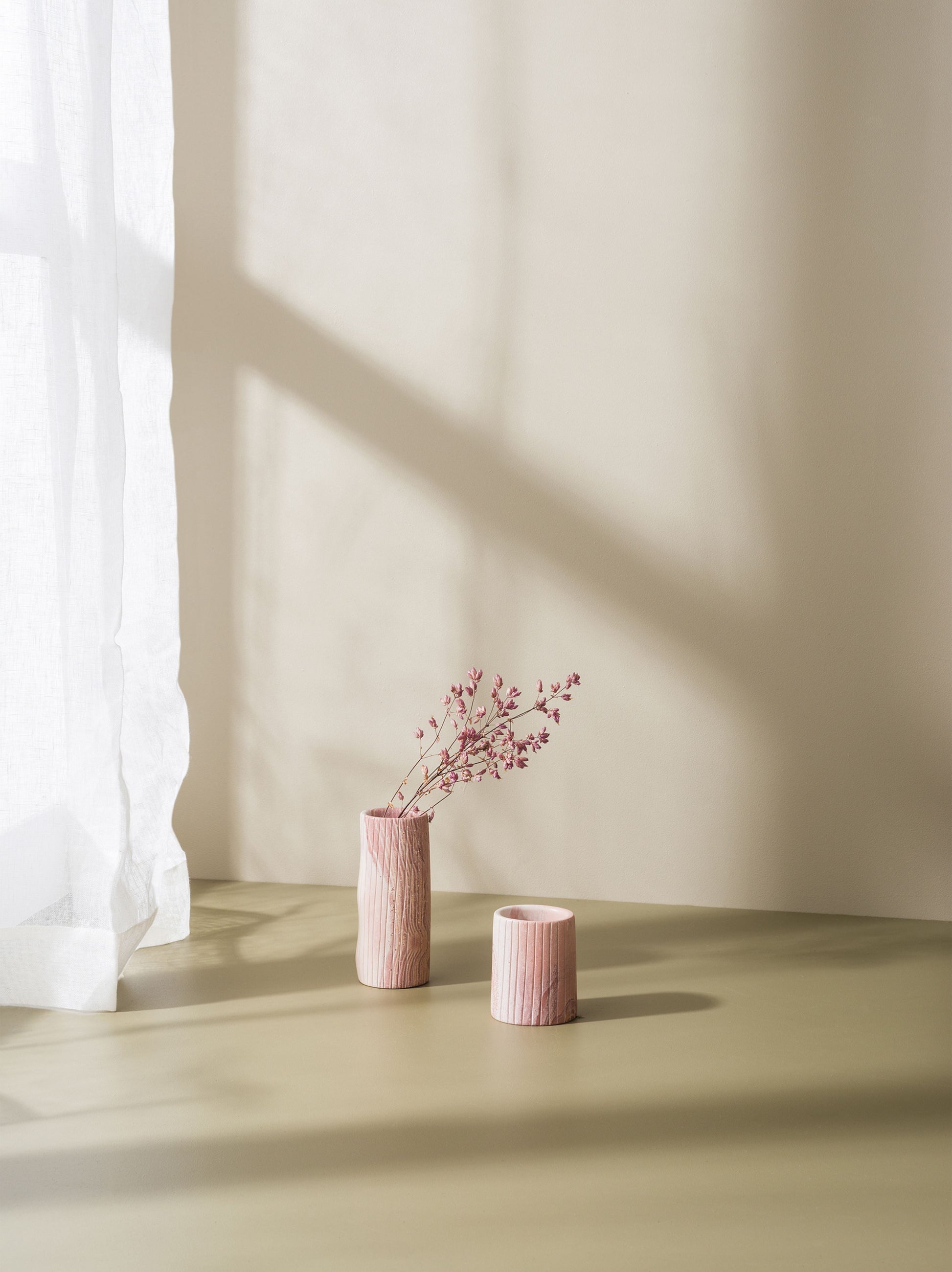 Asili x Citta Etch Soapstone Vessel Pink / Large