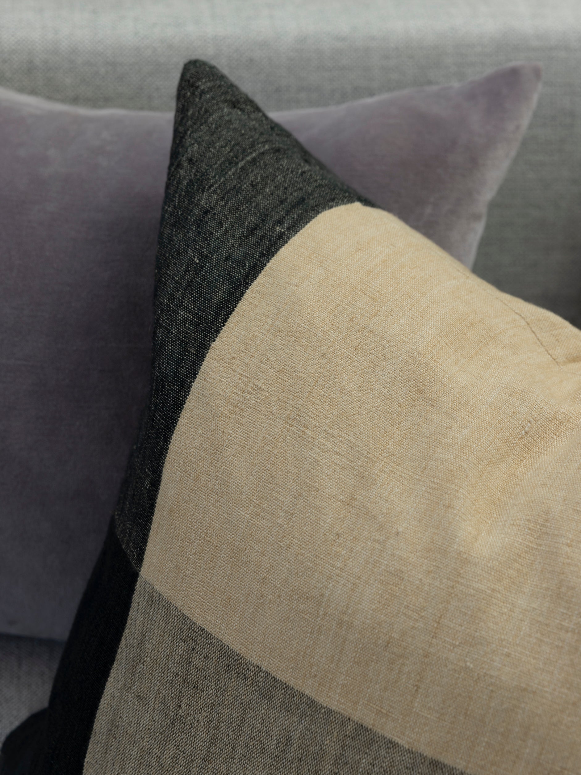 Morandi Handwoven Linen Cushion Cover Multi / 55x45cm