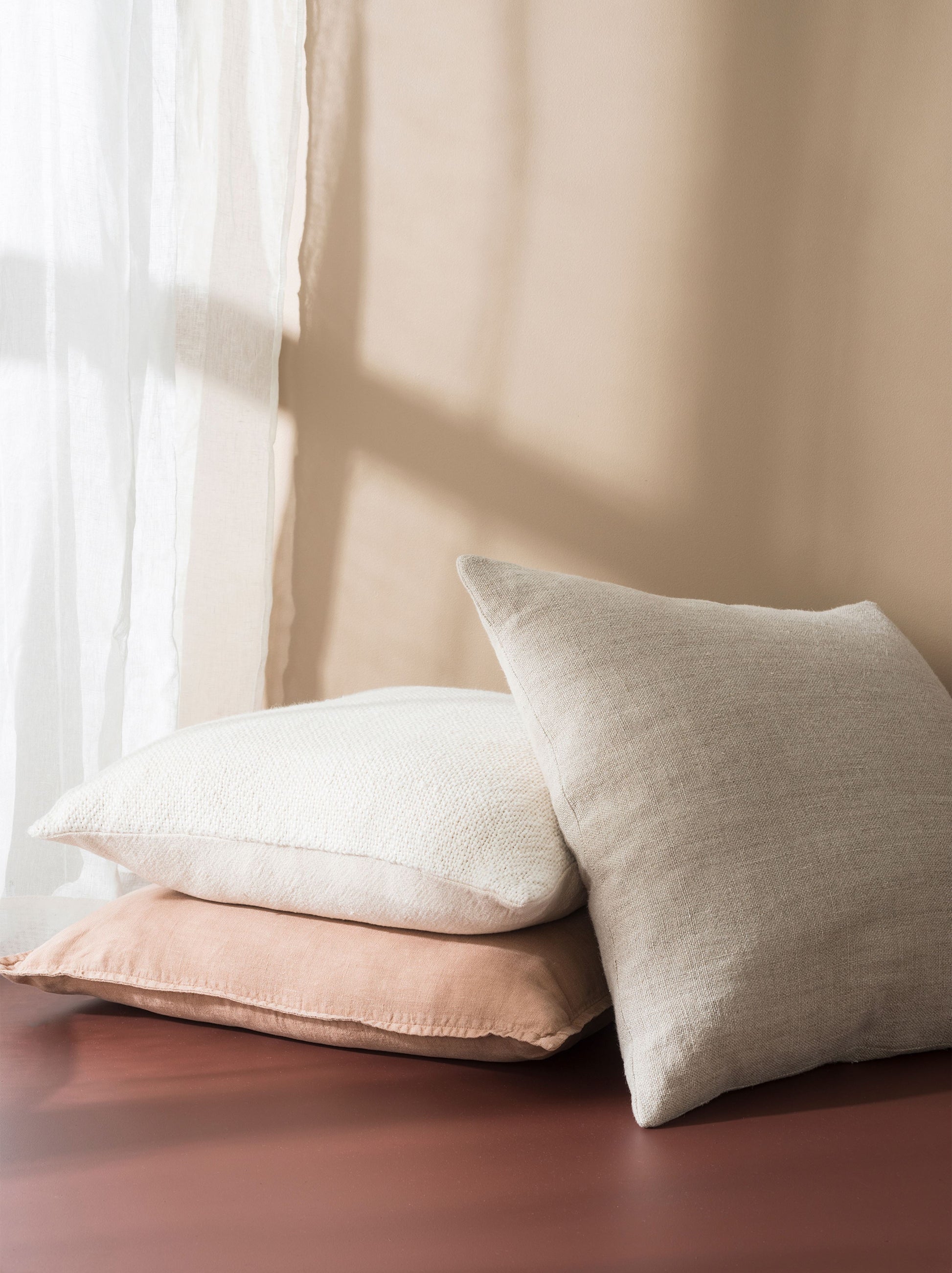 Villa Linen Cushion Cover Chalk / 55x55cm