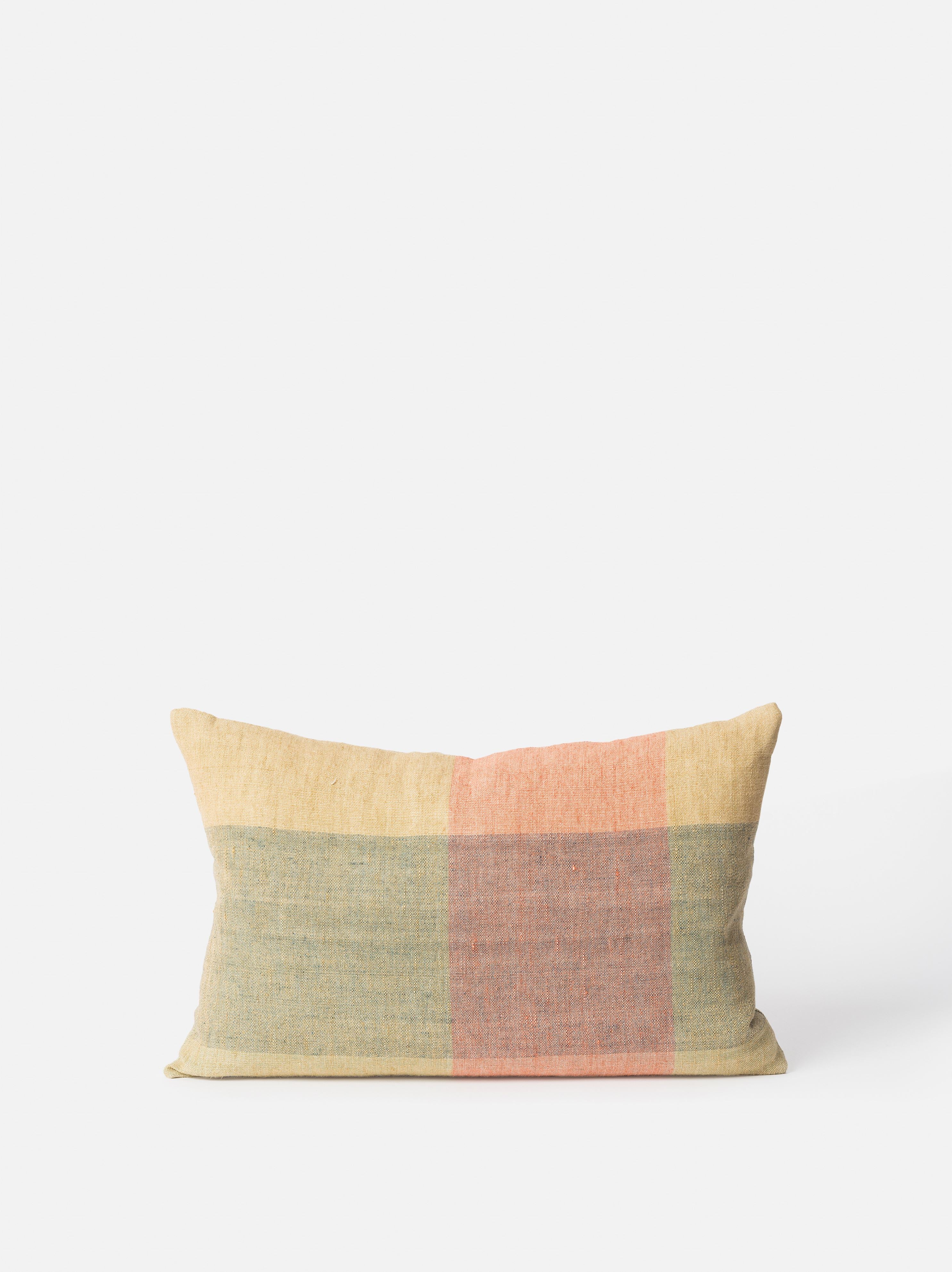 Oban Handwoven Linen Cushion Cover Heron/Multi / 50x30cm