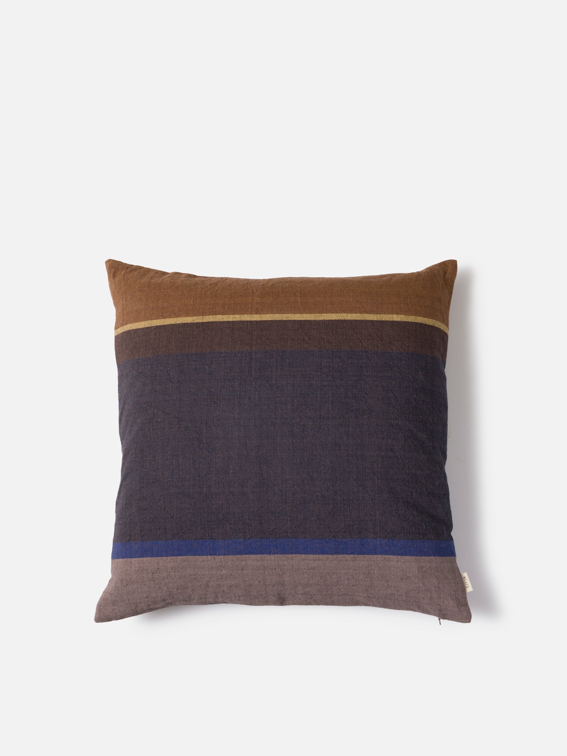 Obi Euro Cushion Cover Blue Black/Dijon / 65x65cm
