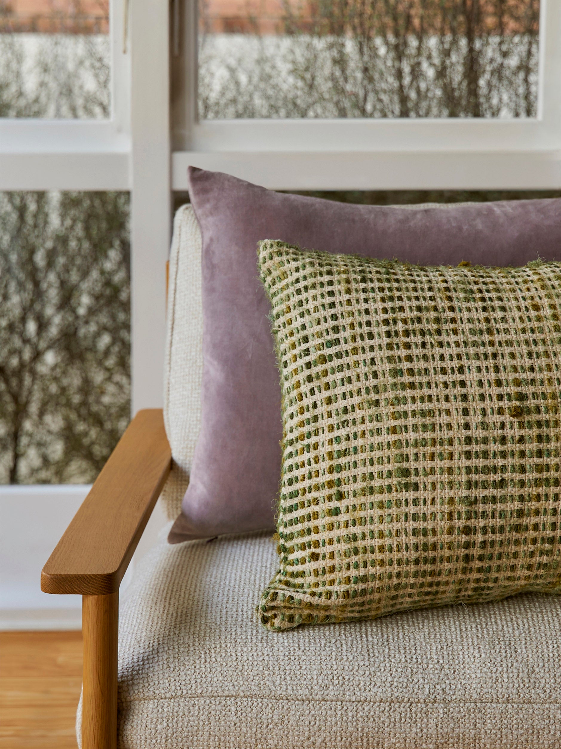 Valerie Woven Cushion Cover Kale/Multi / 55x45cm