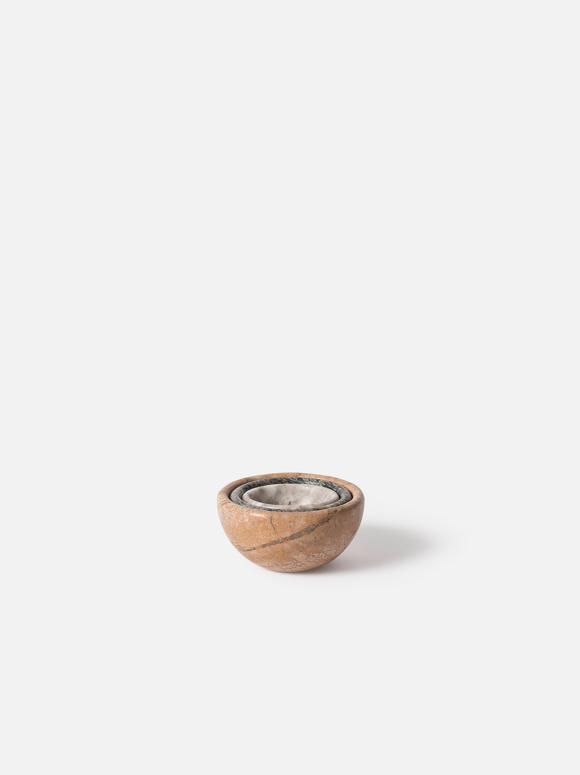 Terra Nesting Bowls Set/3 Brown/Green/Grey / 12cmdiax5.8cmh