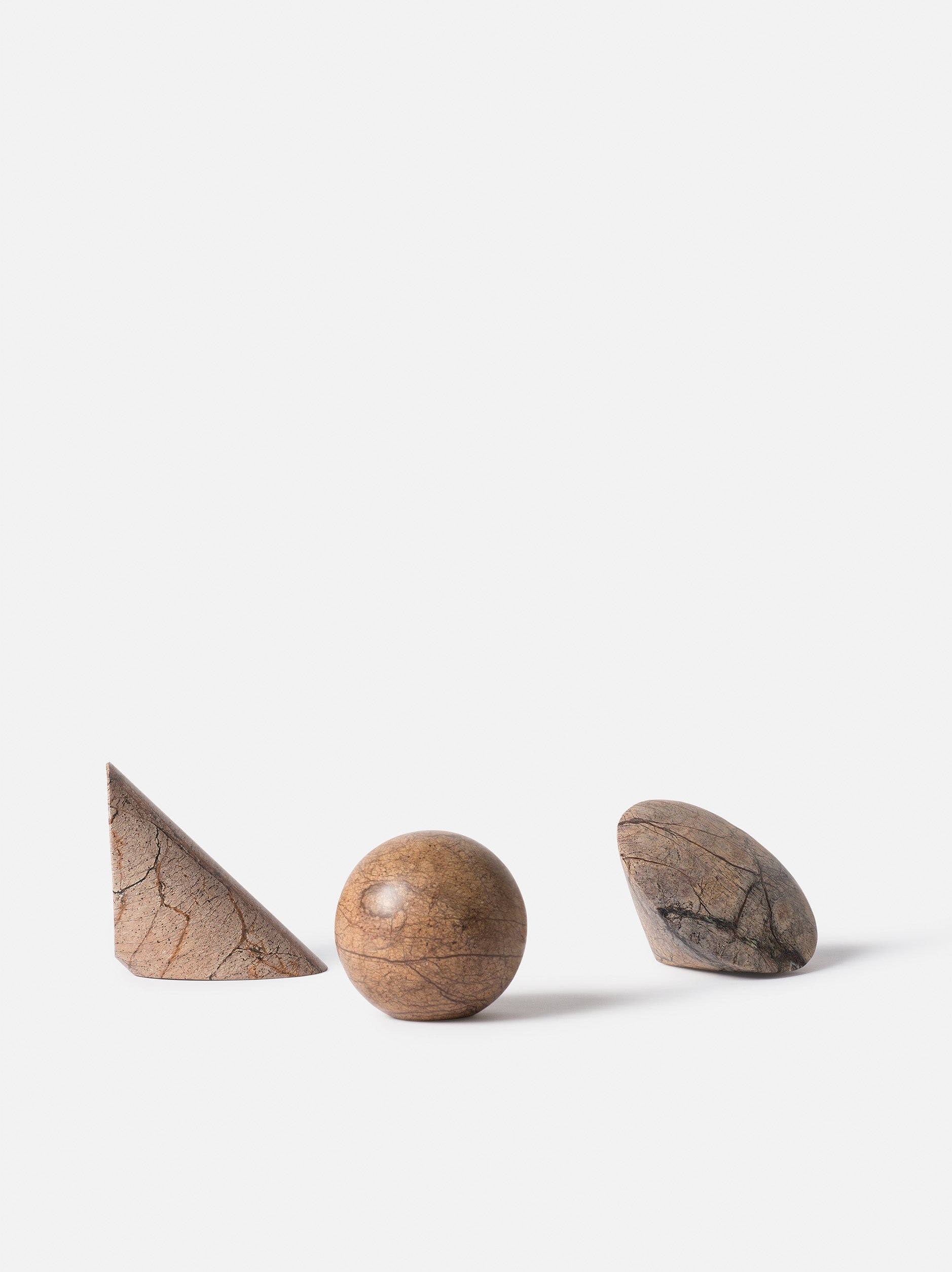 Geo Marble Wedge Forest Brown / One Size