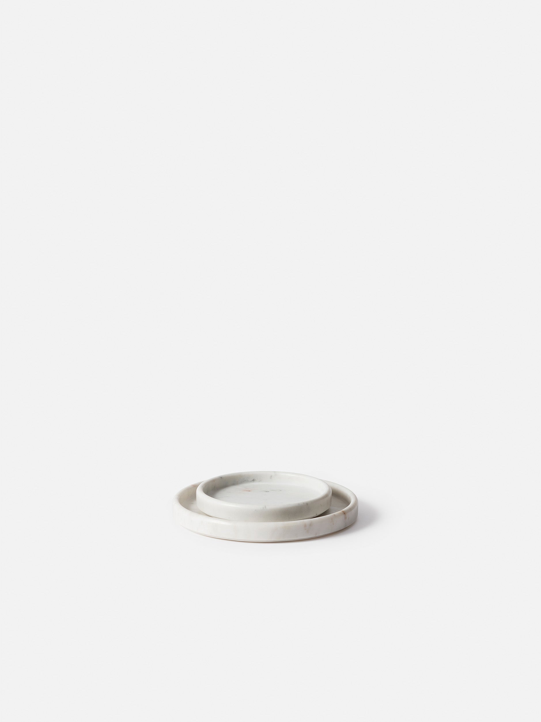 Marble Round Tray White / Small