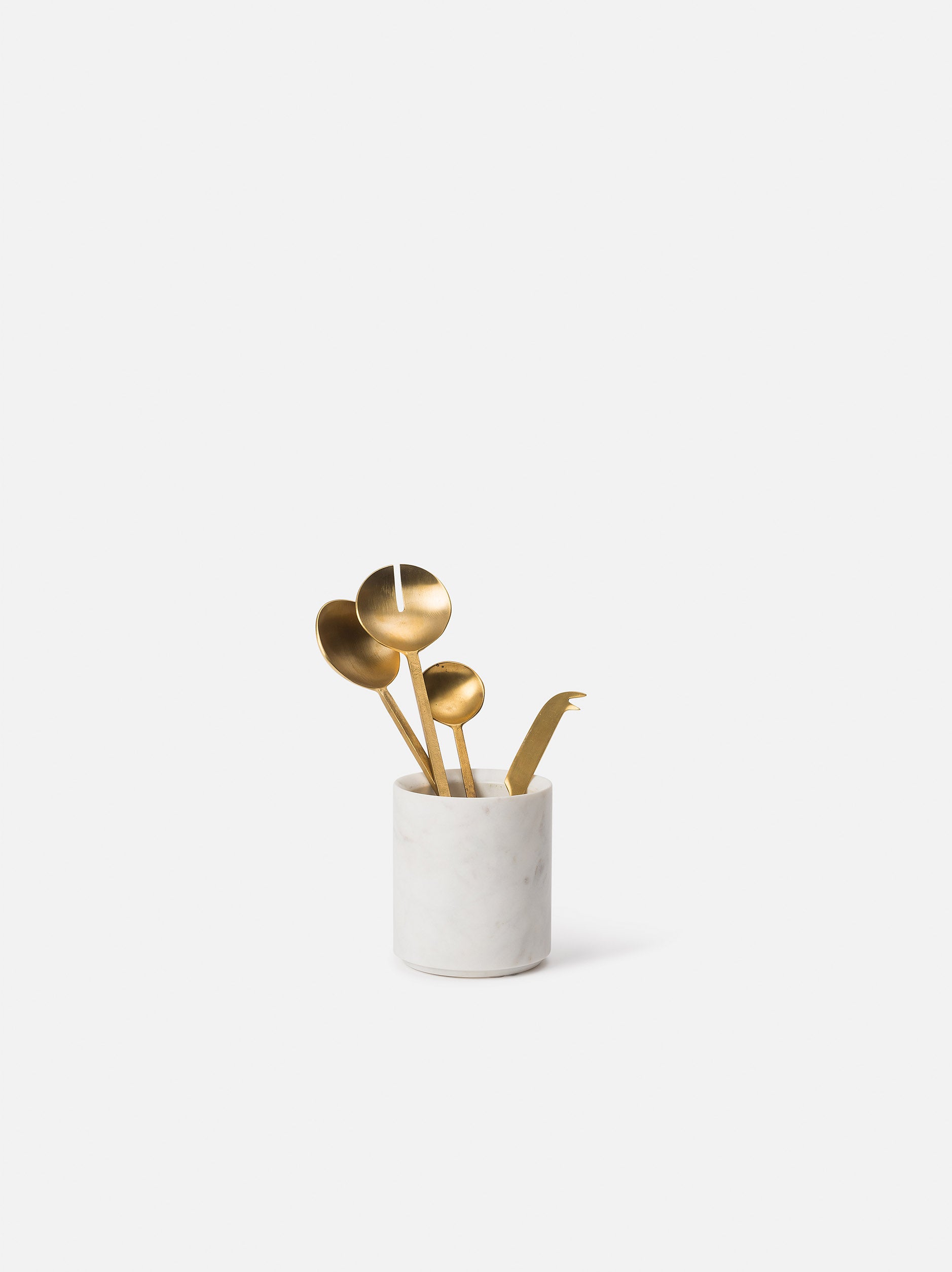 Marble Utensil Holder White / Small