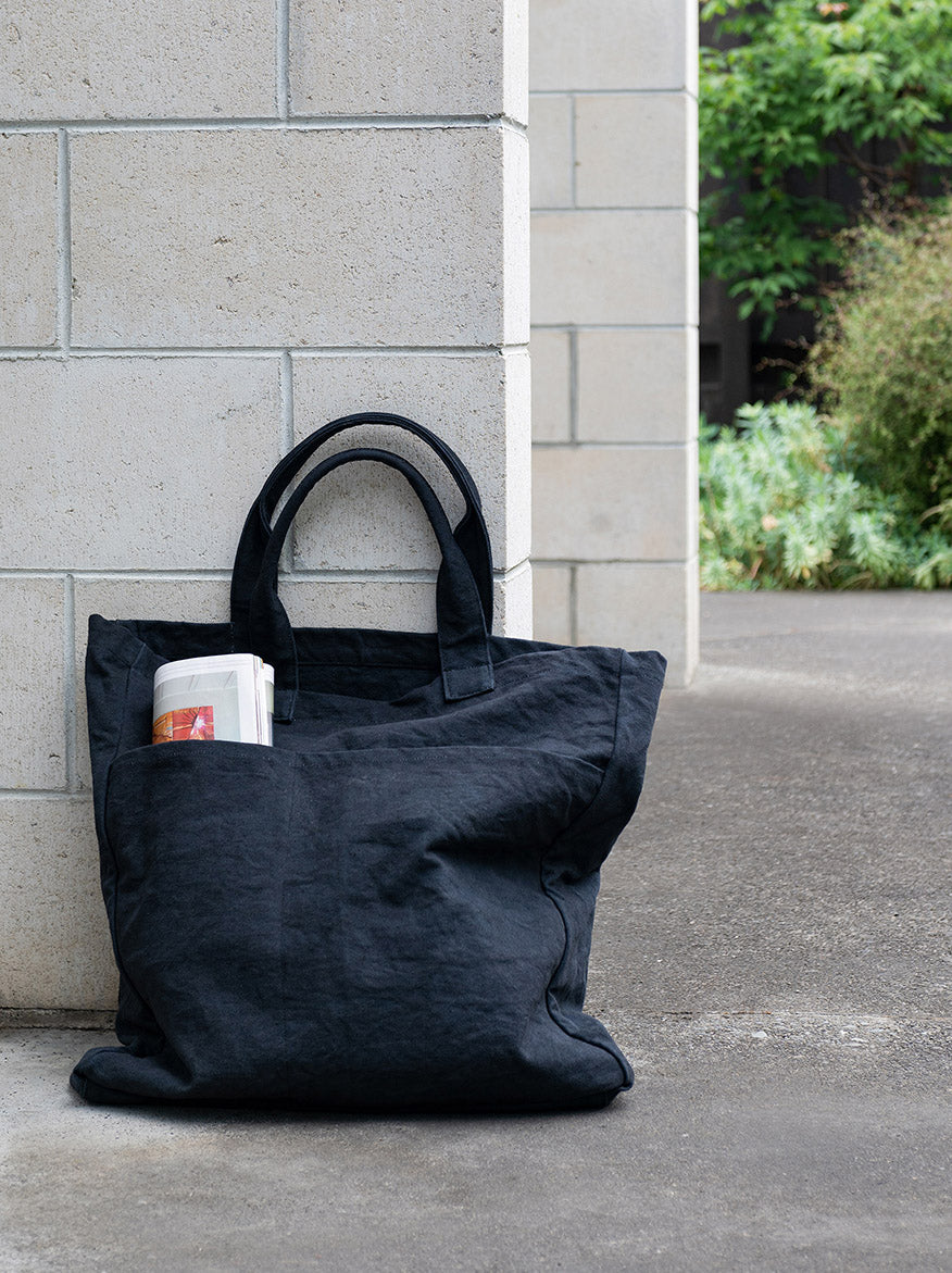 Oversized Tote Blue Black / One Size