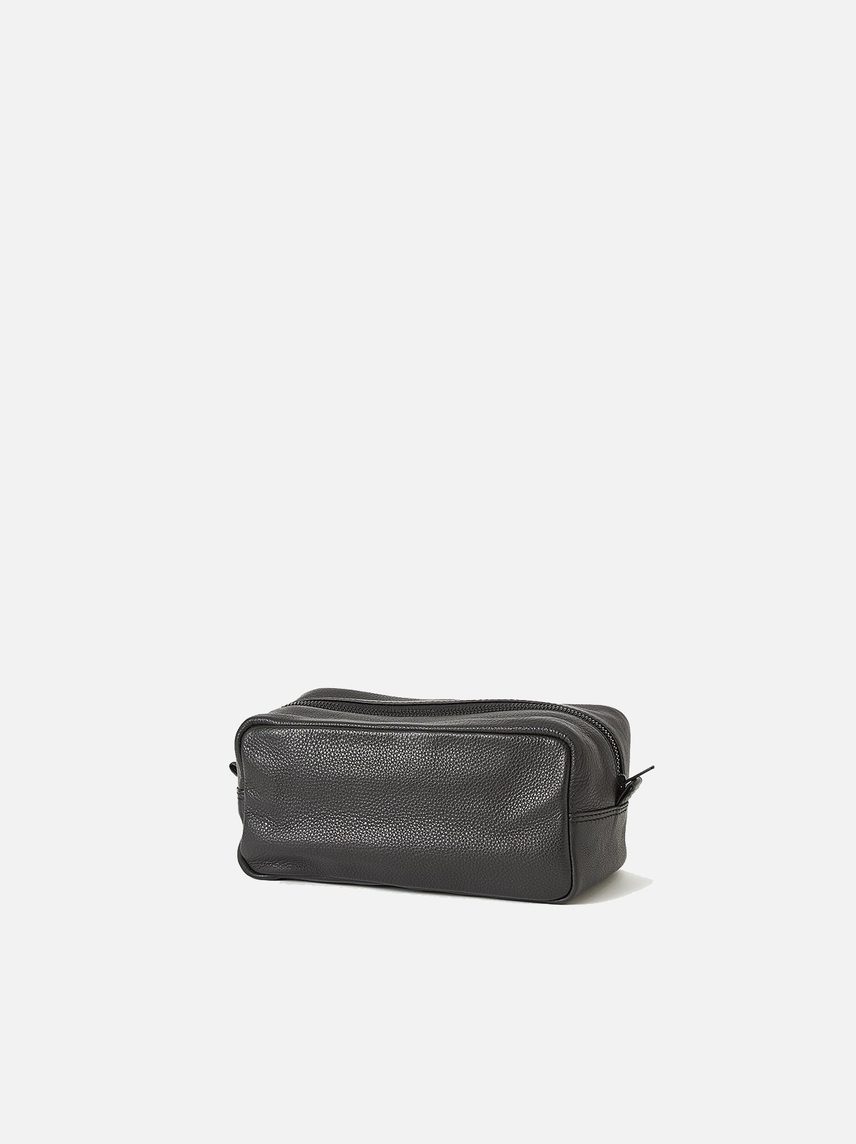 Marlo Leather Wash Bag Black / Large