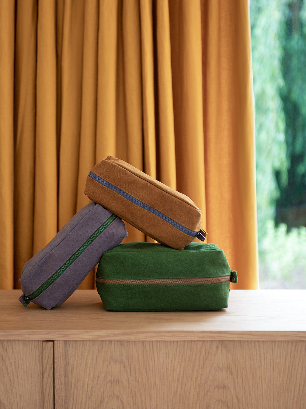 Marlo Contrast Wash Bag Spirulina/Masala / Large
