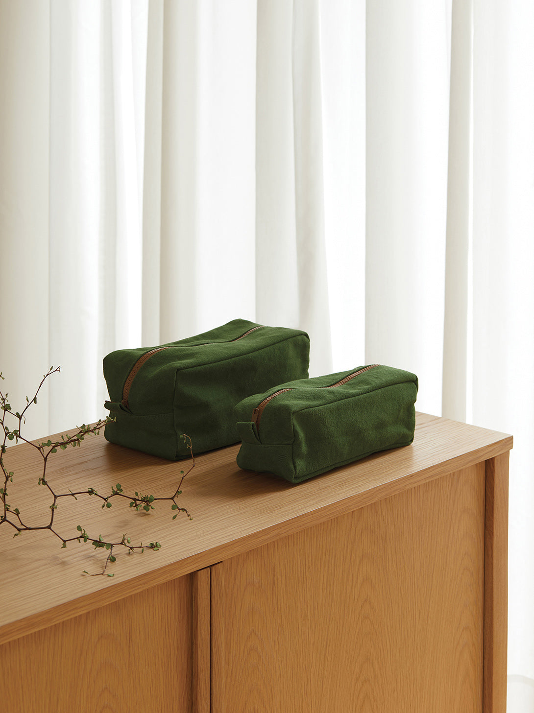 Marlo Contrast Wash Bag Spirulina/Masala / Small
