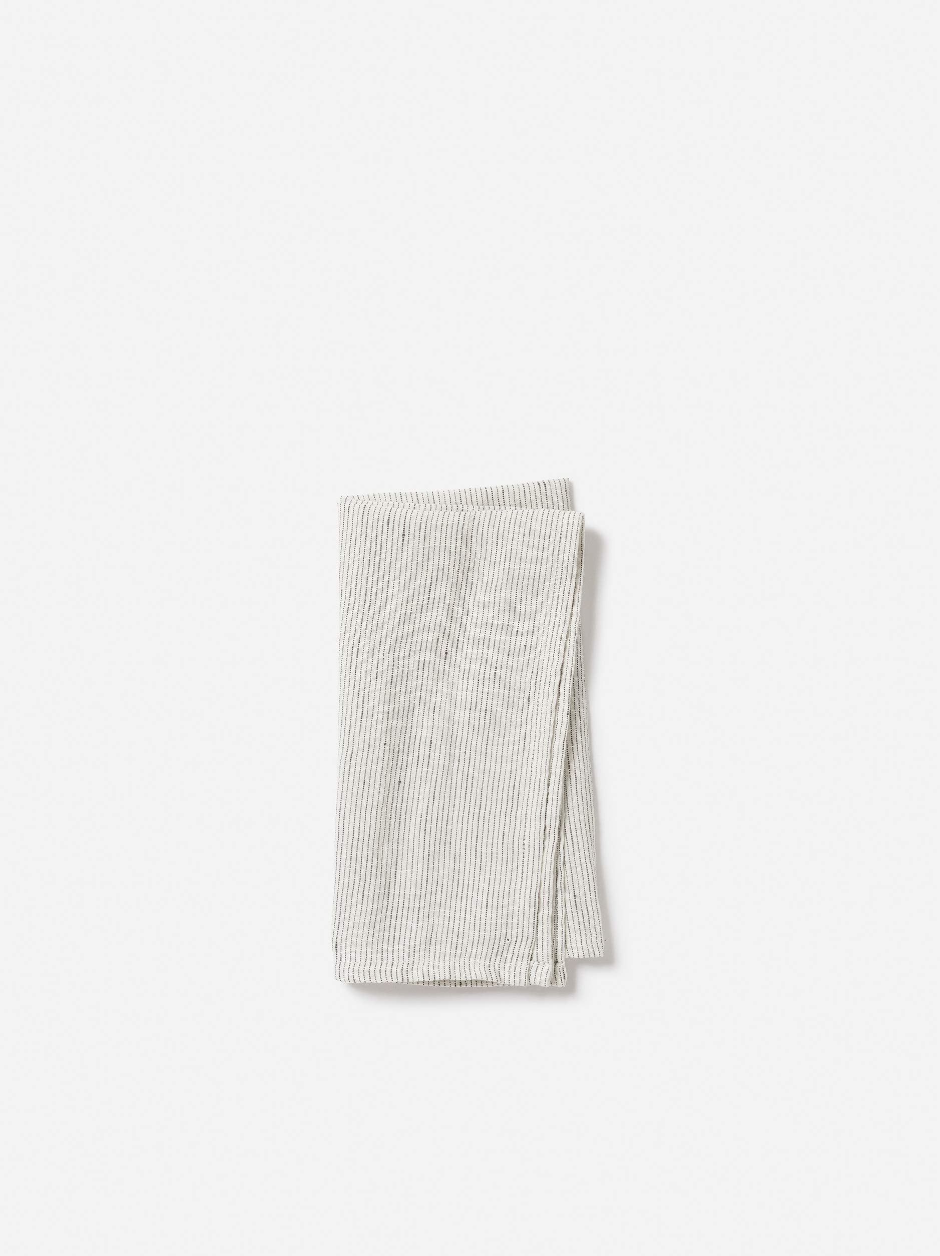 Pinstripe Linen Napkin Pepper/Chalk / 45x45cm