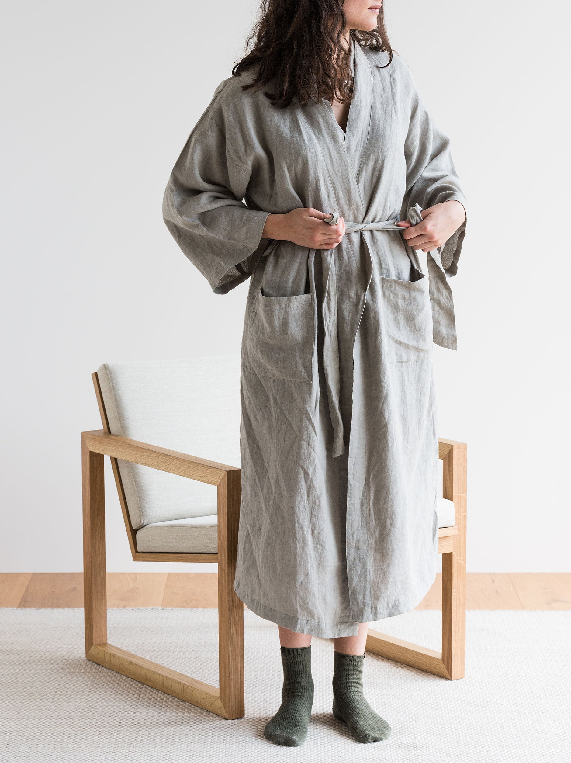 Puddle Linen Robe Puddle / Small/Medium