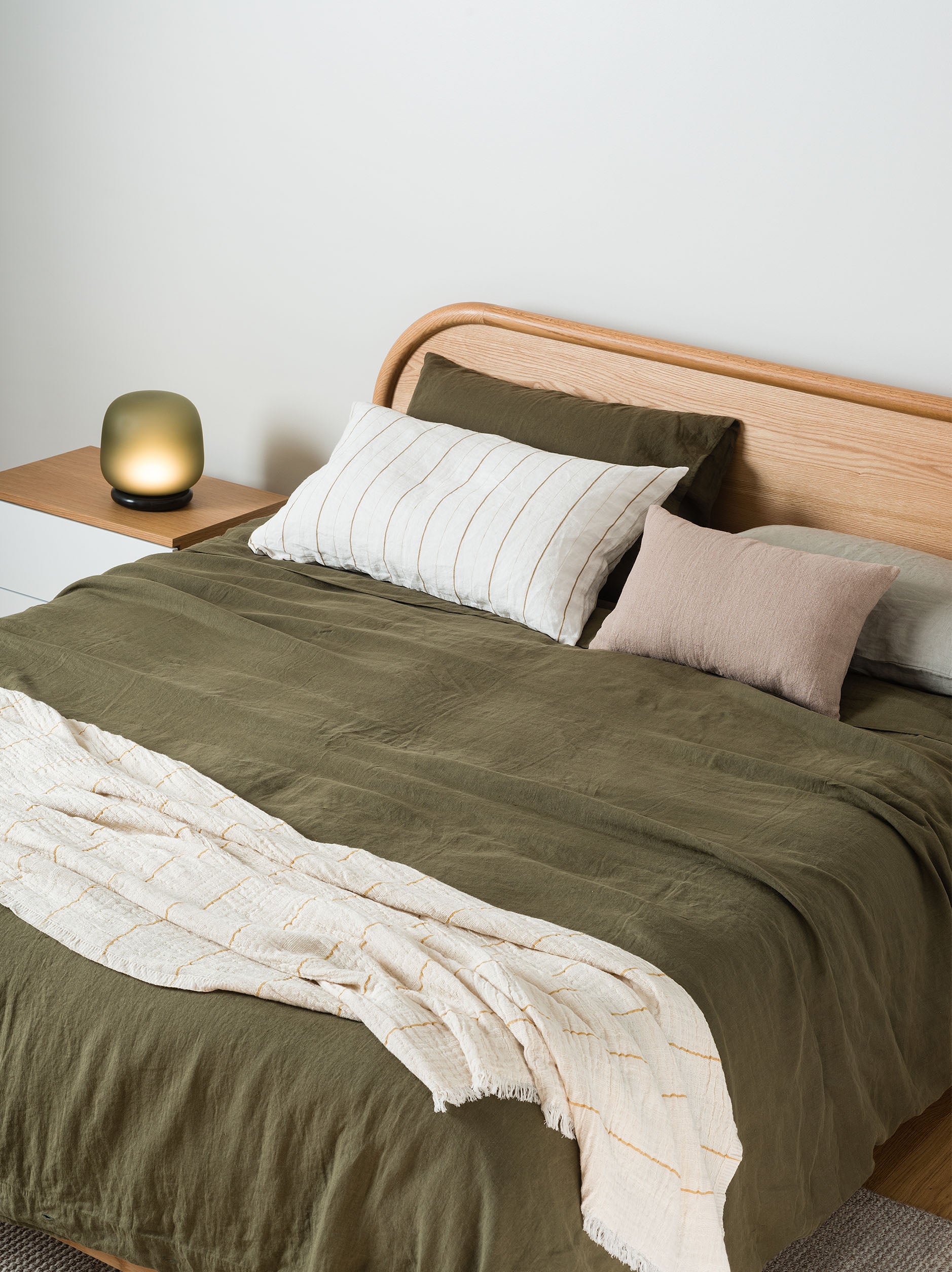 Ivy Linen Duvet Cover Ivy / King Single/Double