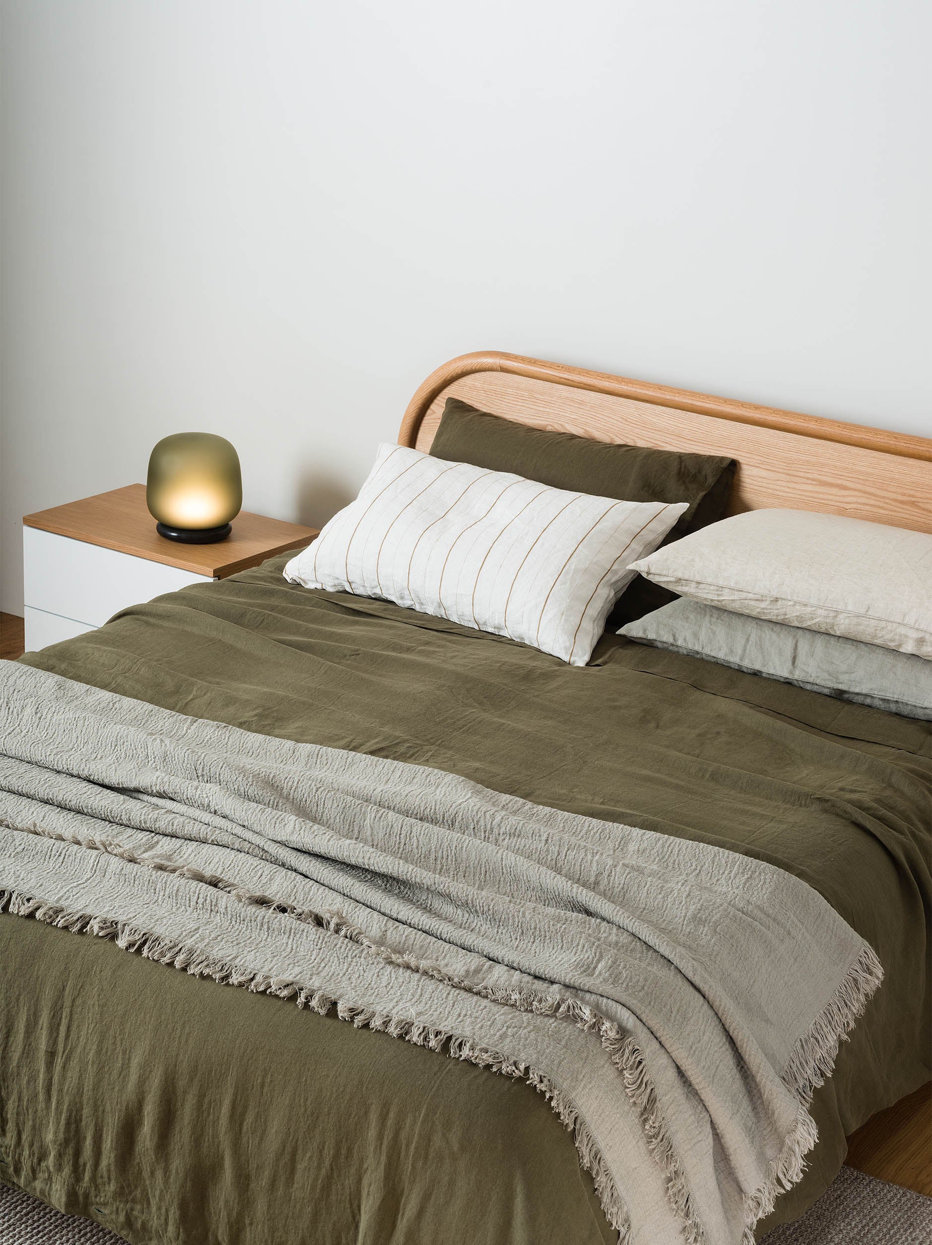 Ivy Linen Duvet Cover Ivy / King Single/Double