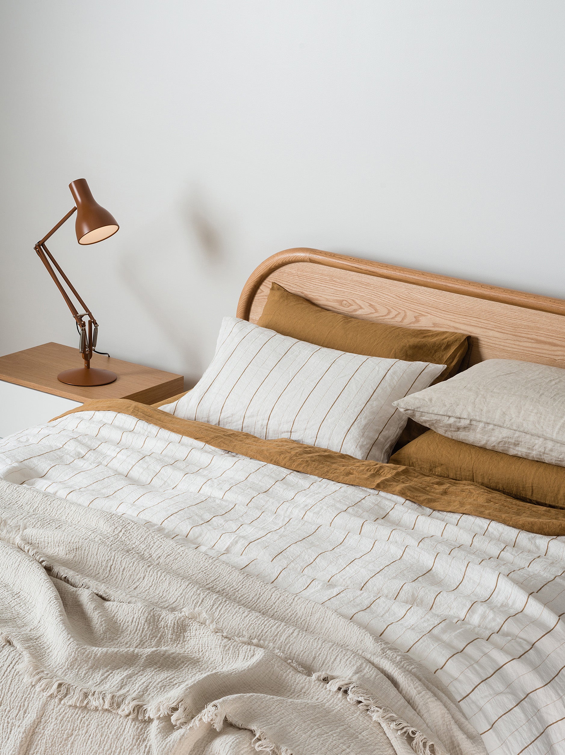 Monday Linen Pillowcase PR Chalk/Miso / Pillowcase Pair