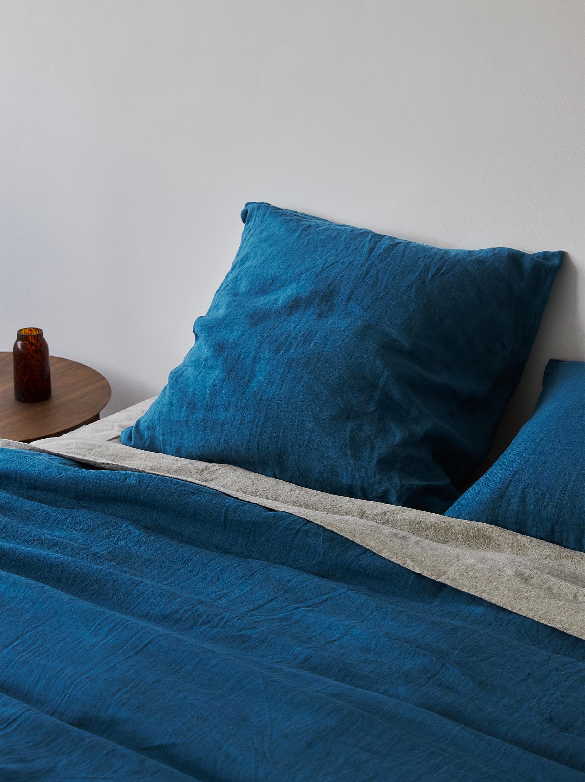Sea Linen Duvet Cover Sea / King Single/Double