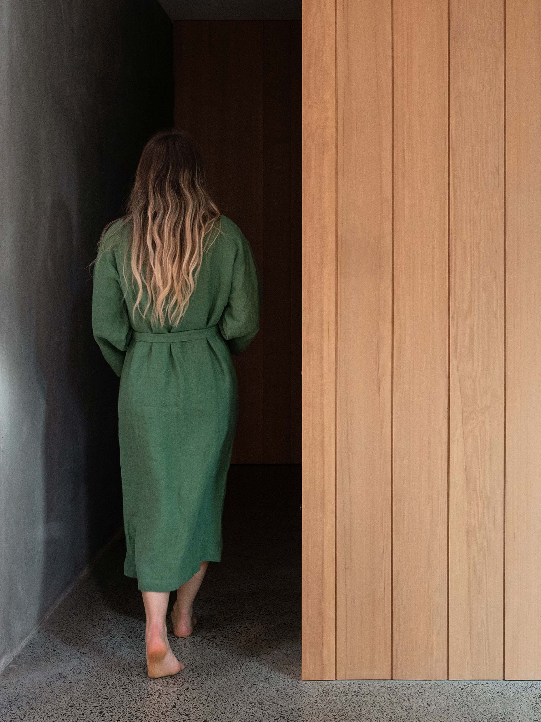 Spearmint Linen Robe Spearmint / Small/Medium