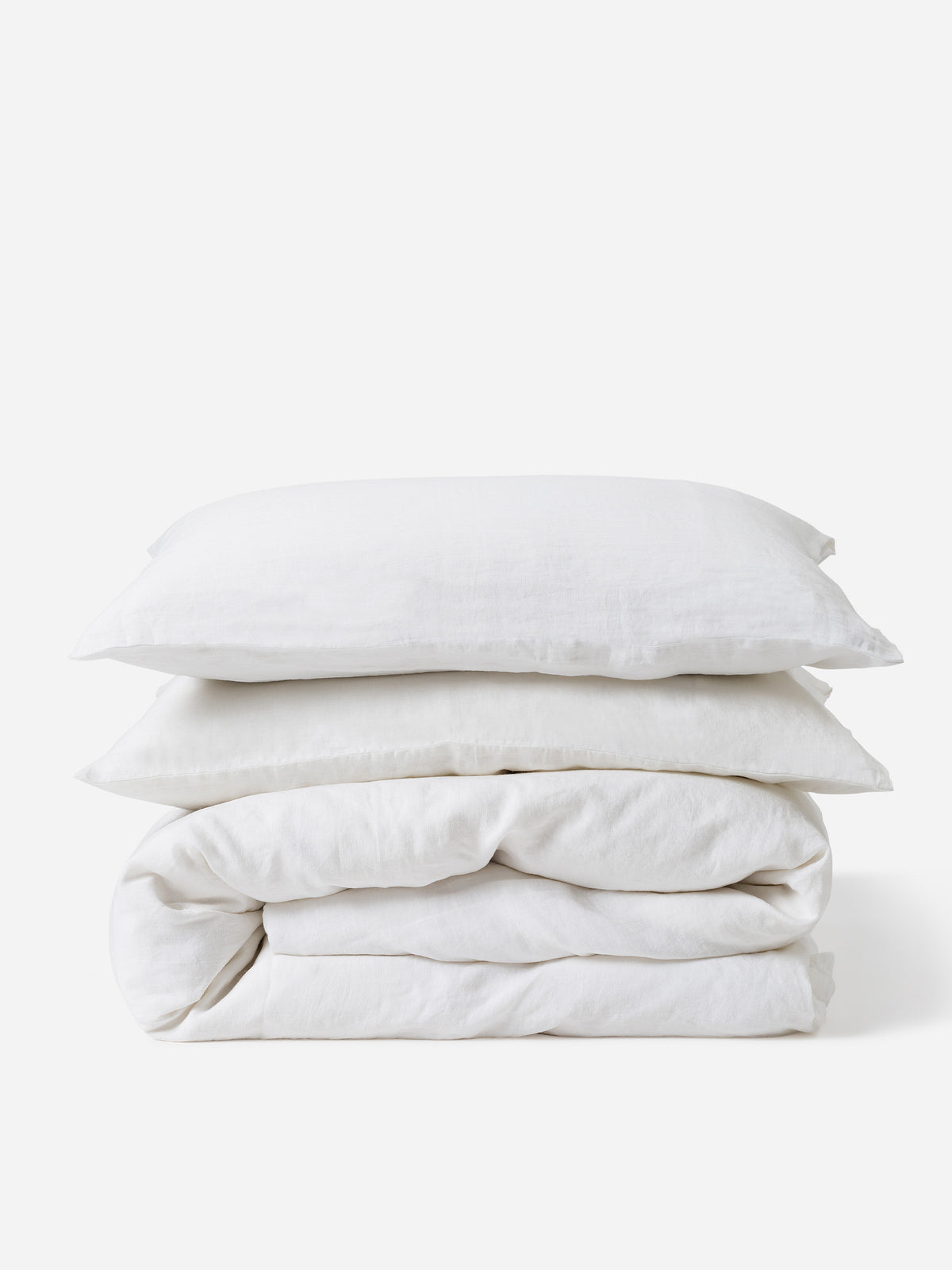 White Linen Duvet Cover White / King Single/Double