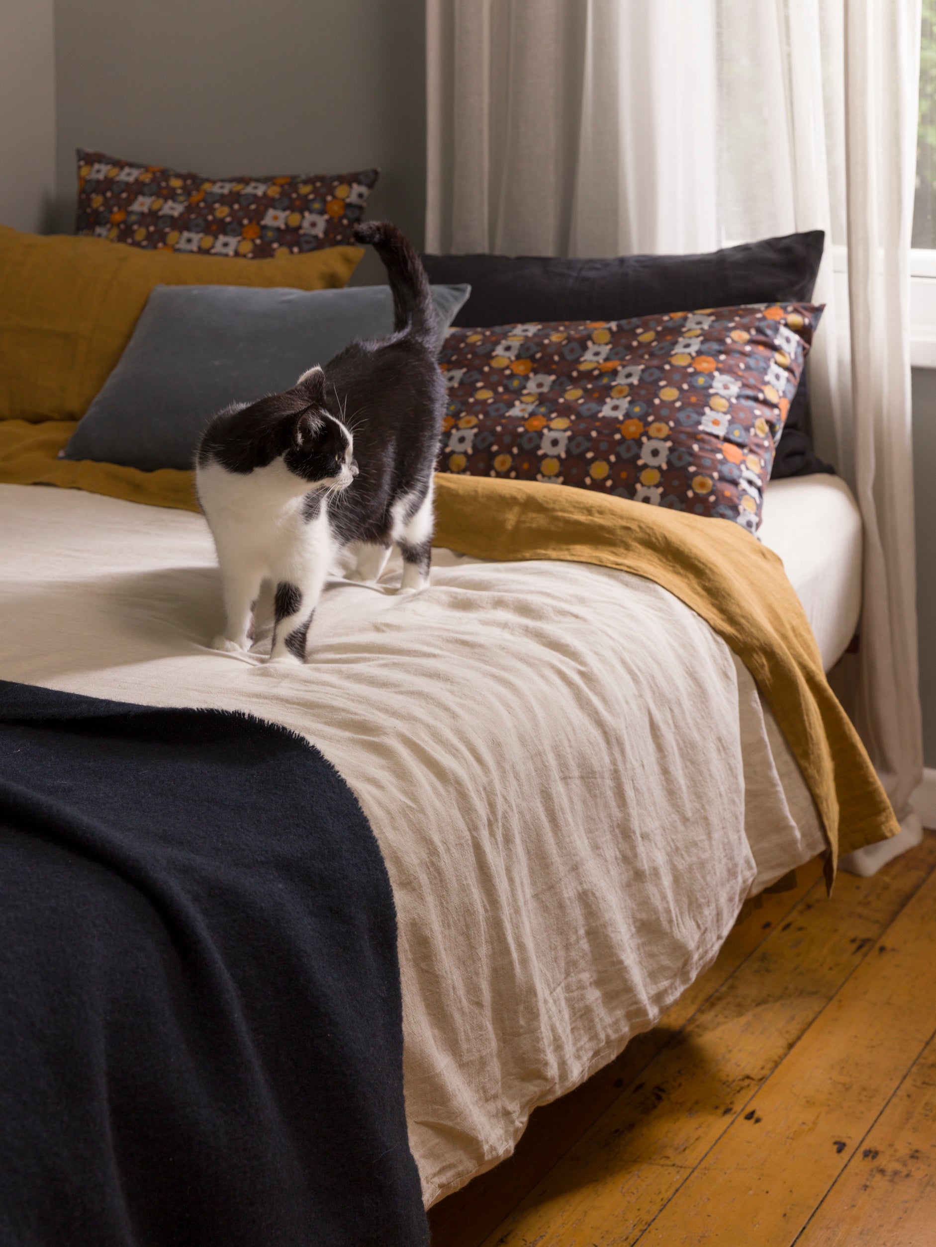 Chambray Linen Duvet Cover Oatmeal / King