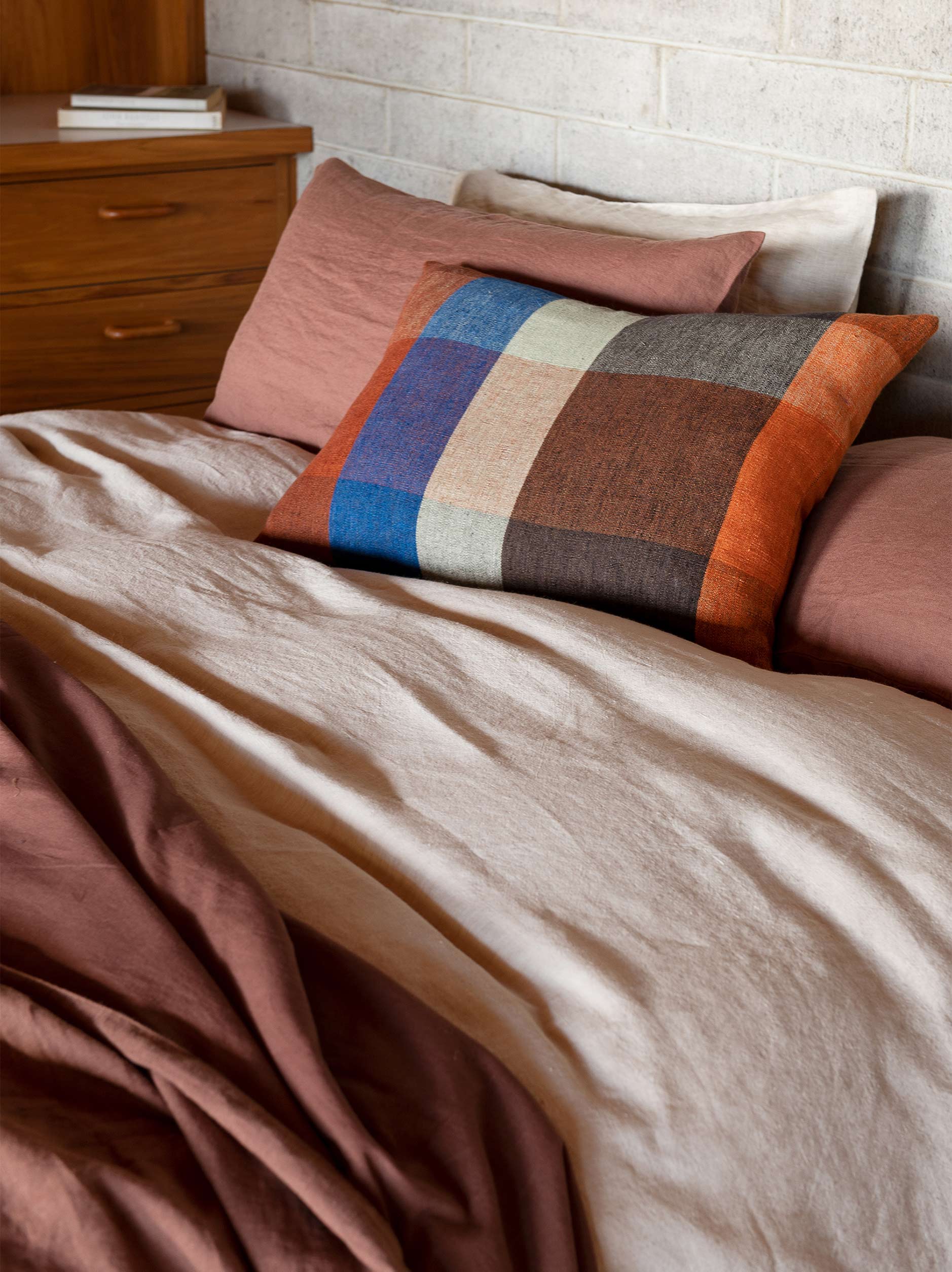 Chambray Linen Duvet Cover Oatmeal / King