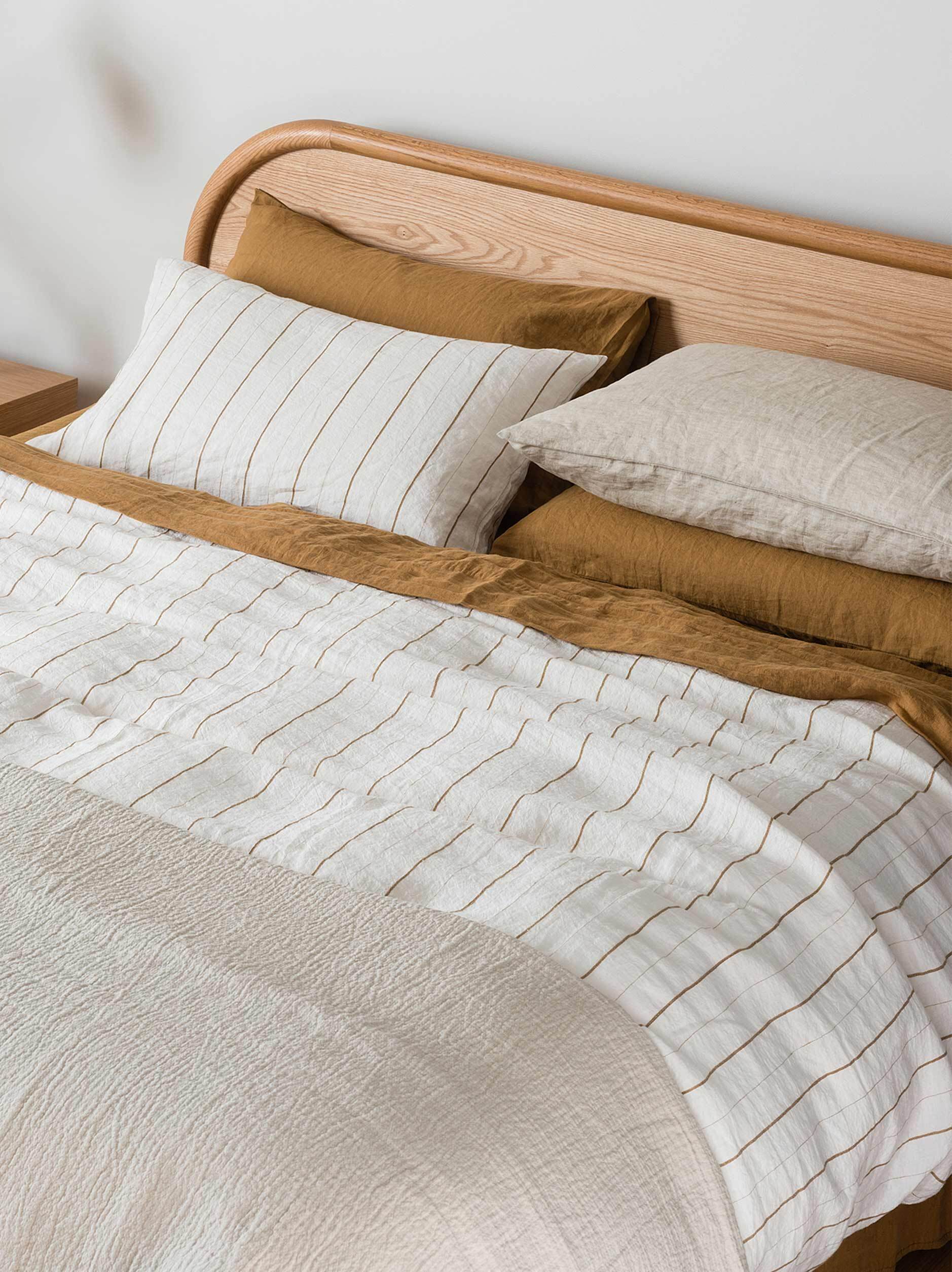 Chambray Linen Pillowcase PR Oatmeal / Pillowcase Pair