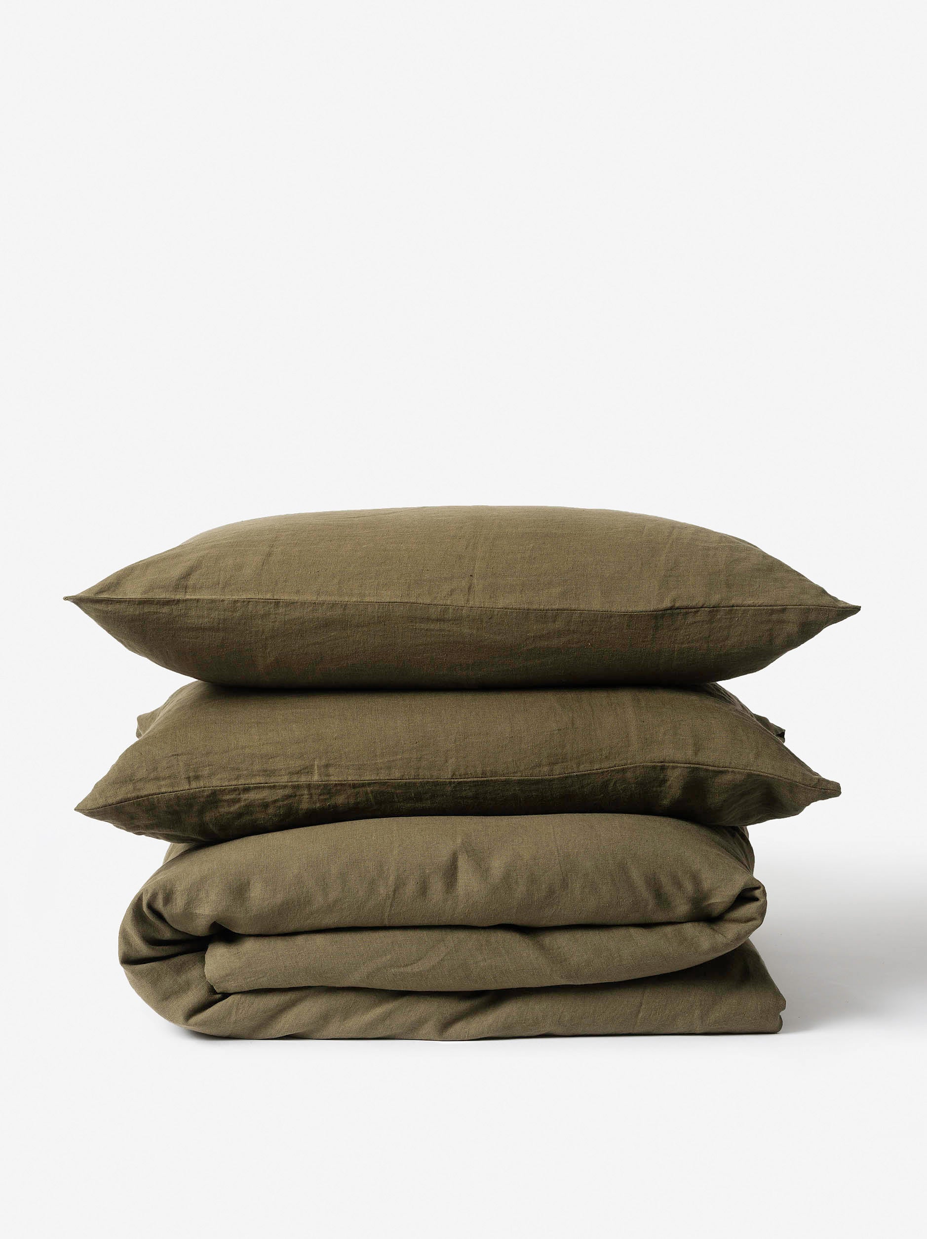 Ivy Linen Duvet Cover Ivy / King