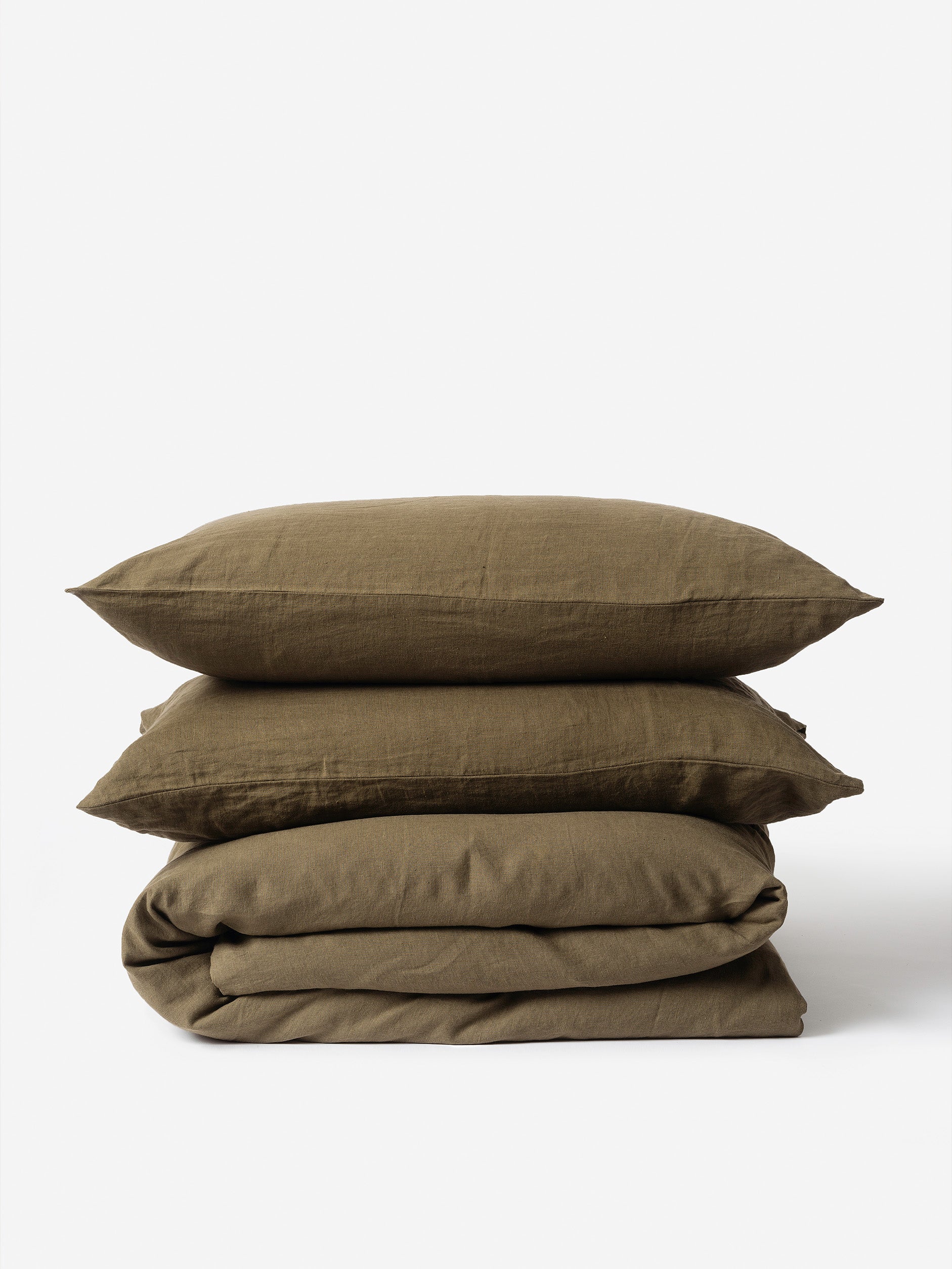 Ivy Linen Duvet Cover Ivy / Queen