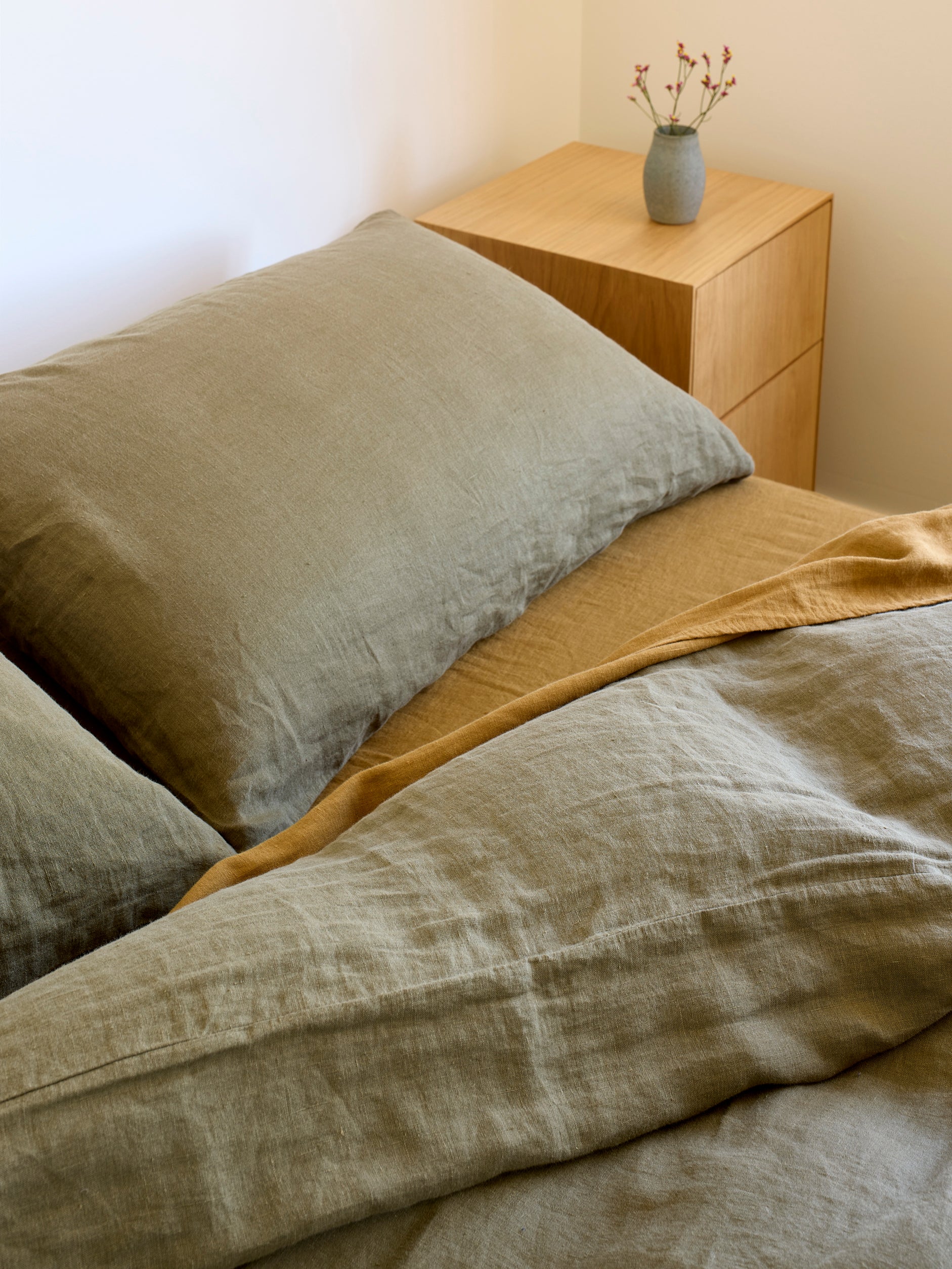 Ivy Linen Duvet Cover Ivy / Queen