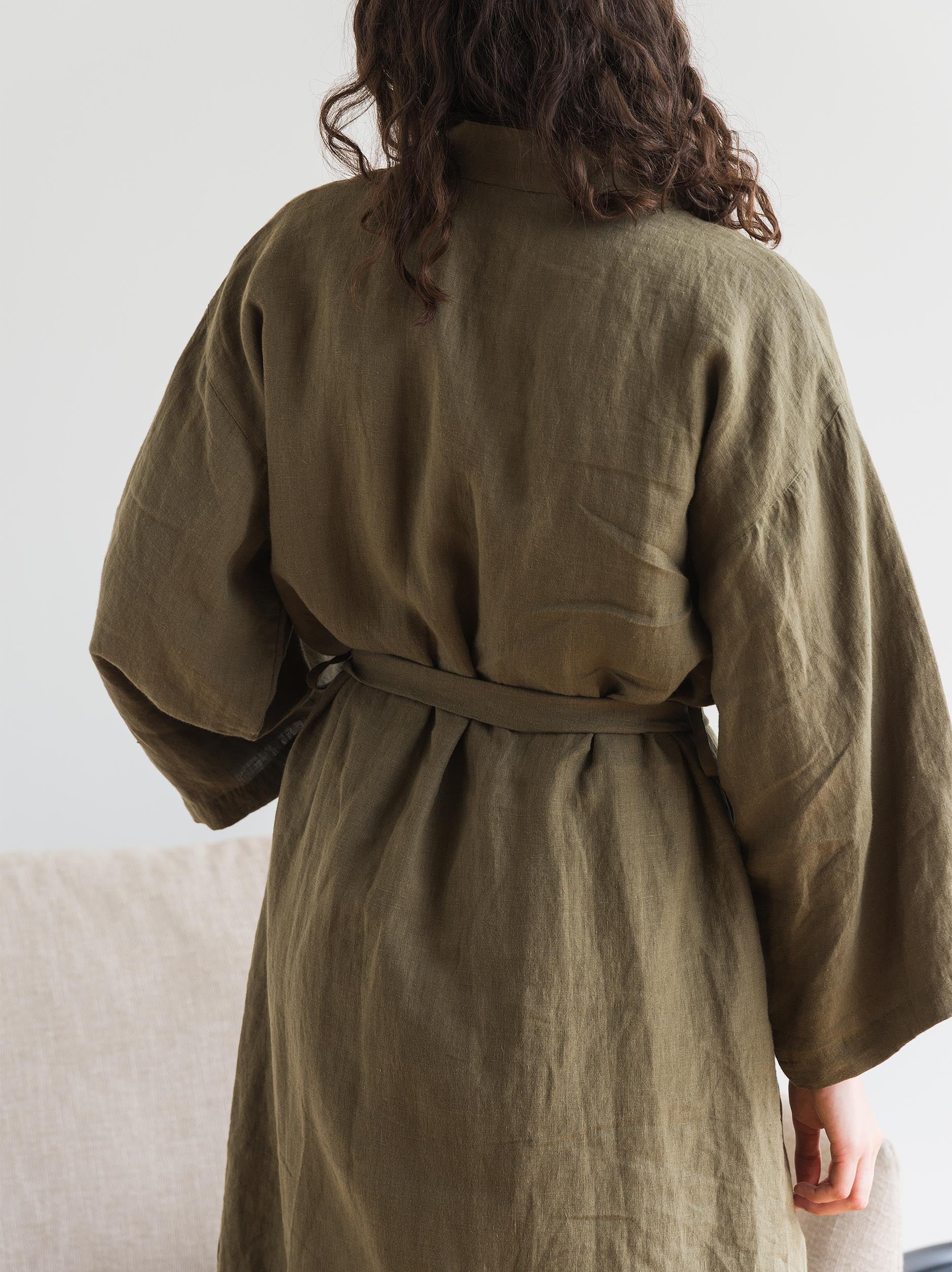 Ivy Linen Robe Ivy / Small/Medium