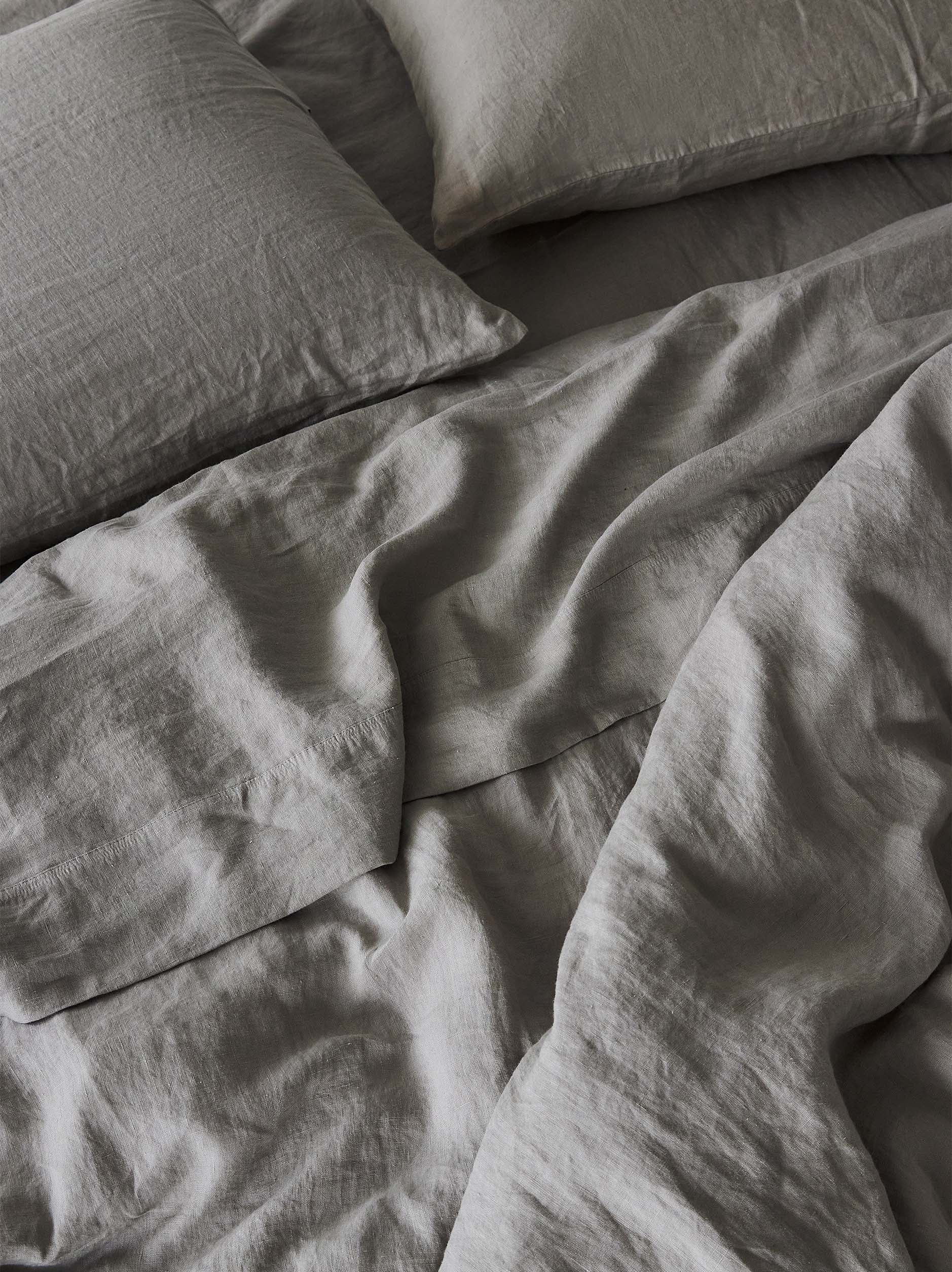 Puddle Linen Flat Sheet Puddle / Queen