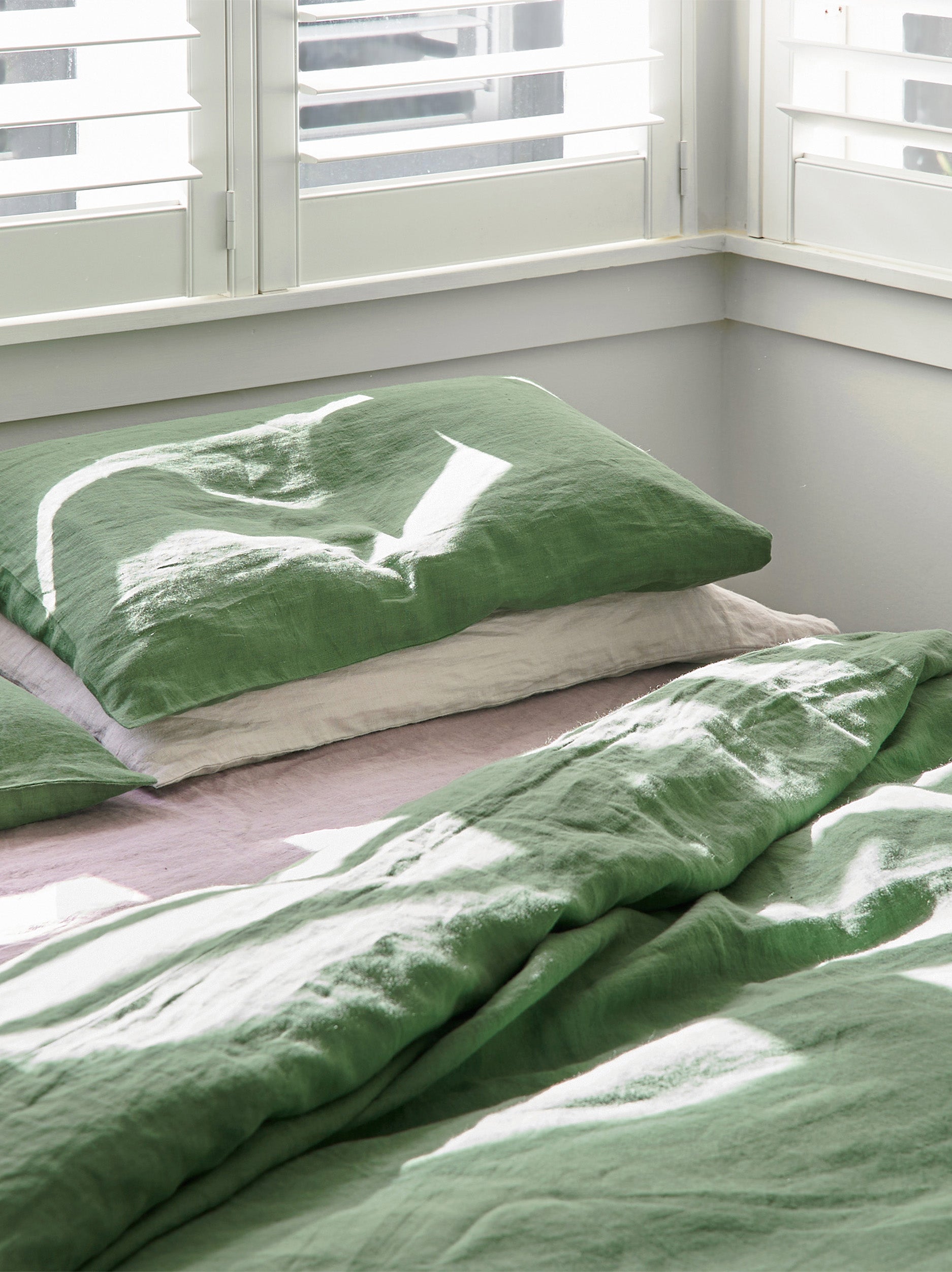 Spearmint Linen Duvet Cover Spearmint / King Single/Double
