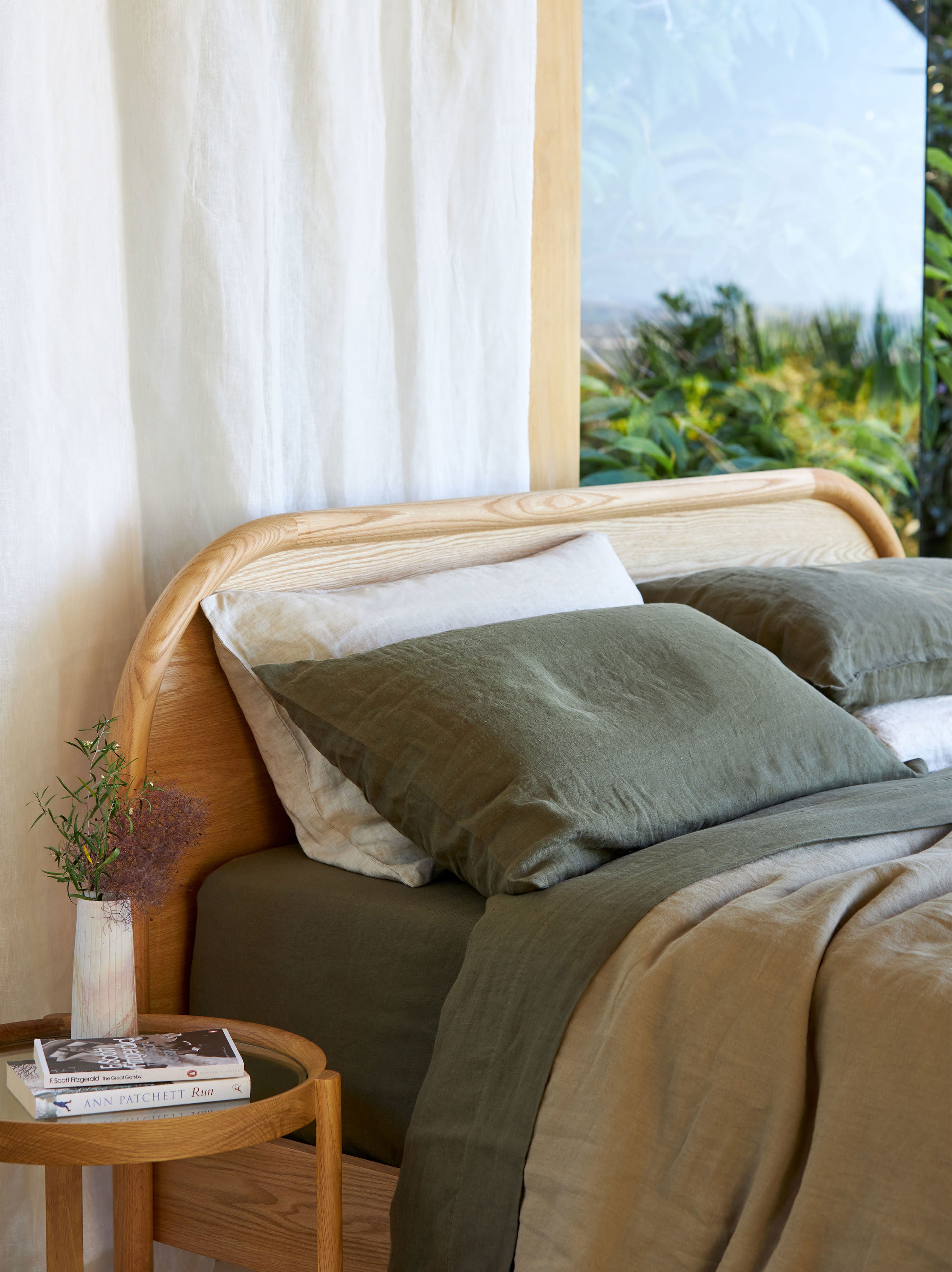 Ivy Linen Fitted Sheet Ivy / King