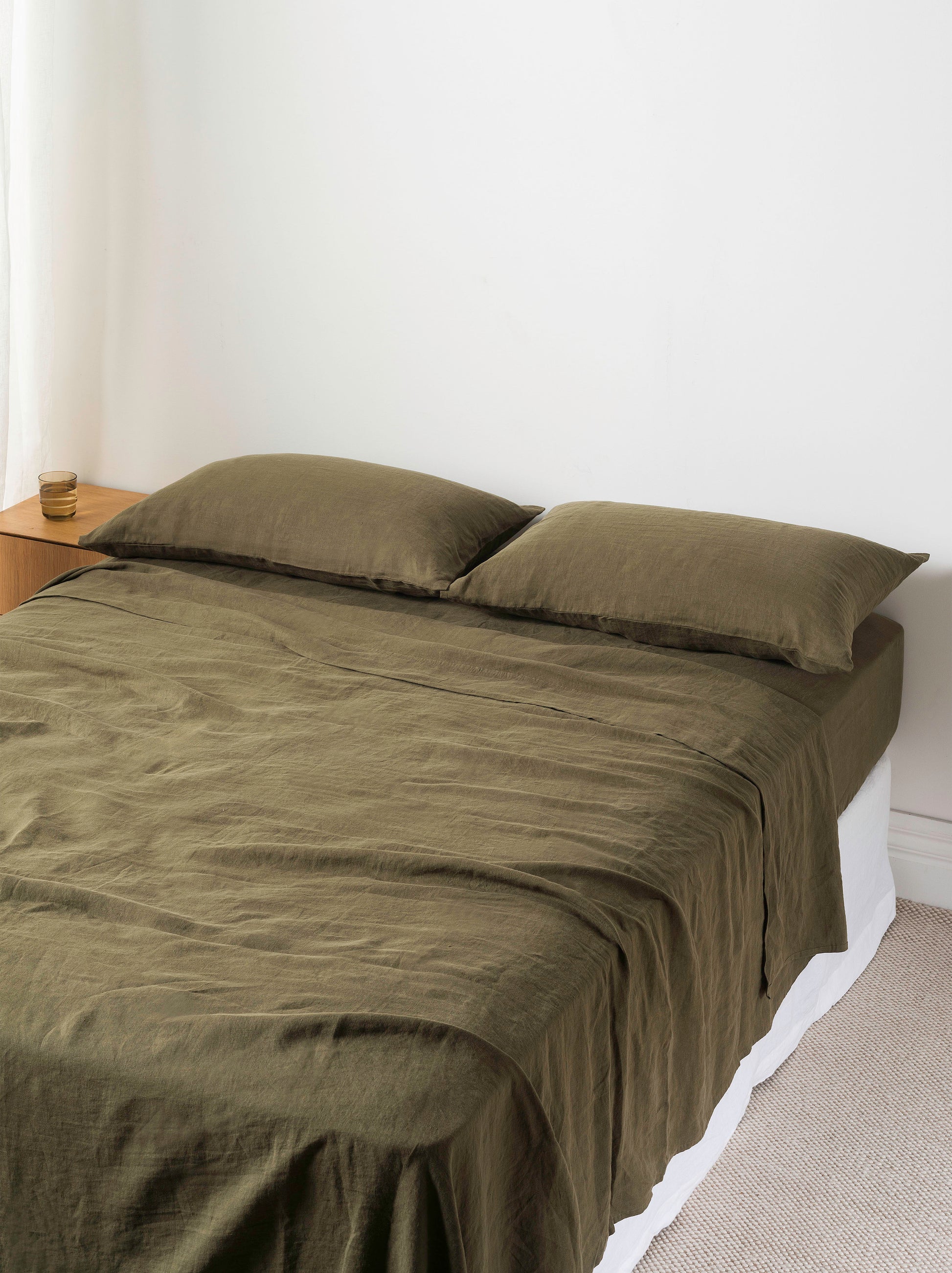 Ivy Linen Fitted Sheet Ivy / King