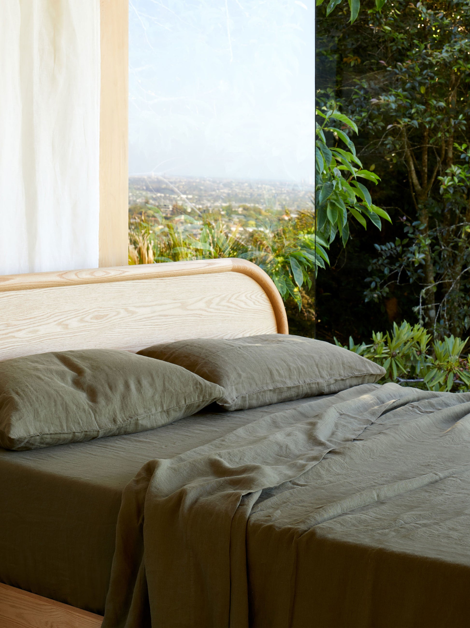 Ivy Linen Flat Sheet Ivy / King