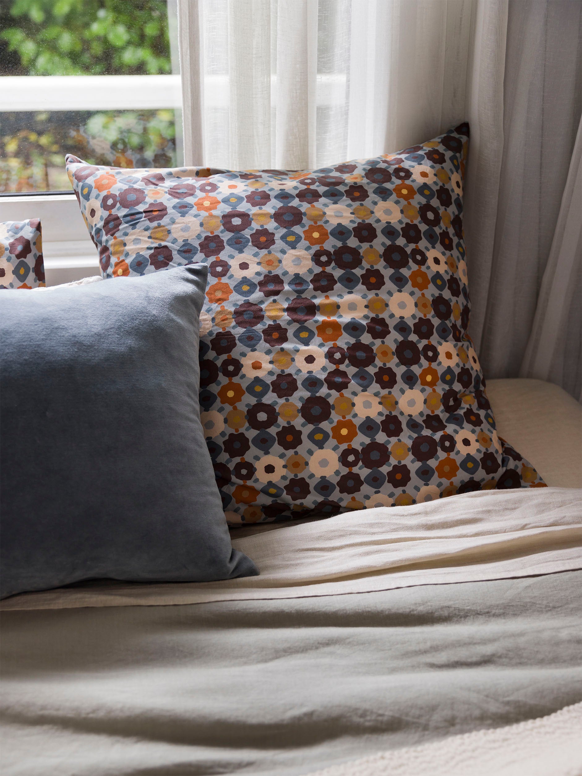 Chambray Linen Flat Sheet Oatmeal / Super King