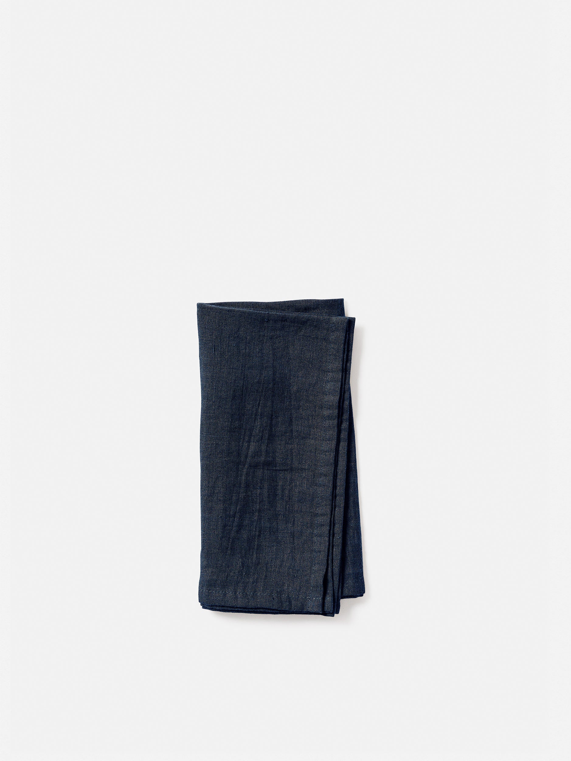 Blue Black Linen Napkin Blue Black / 45x45cm