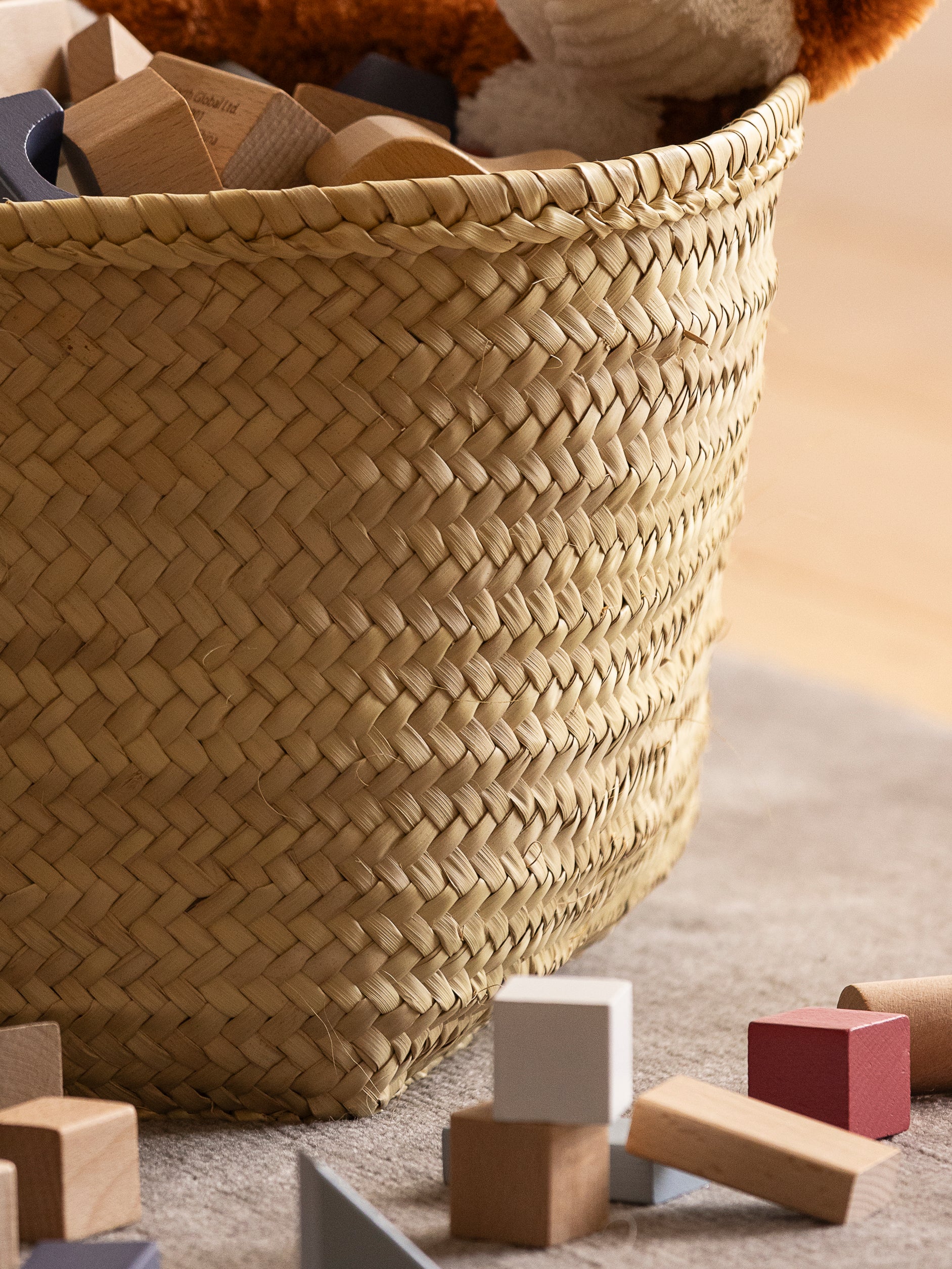 Moroccan Rectangle Storage Basket Natural / Large