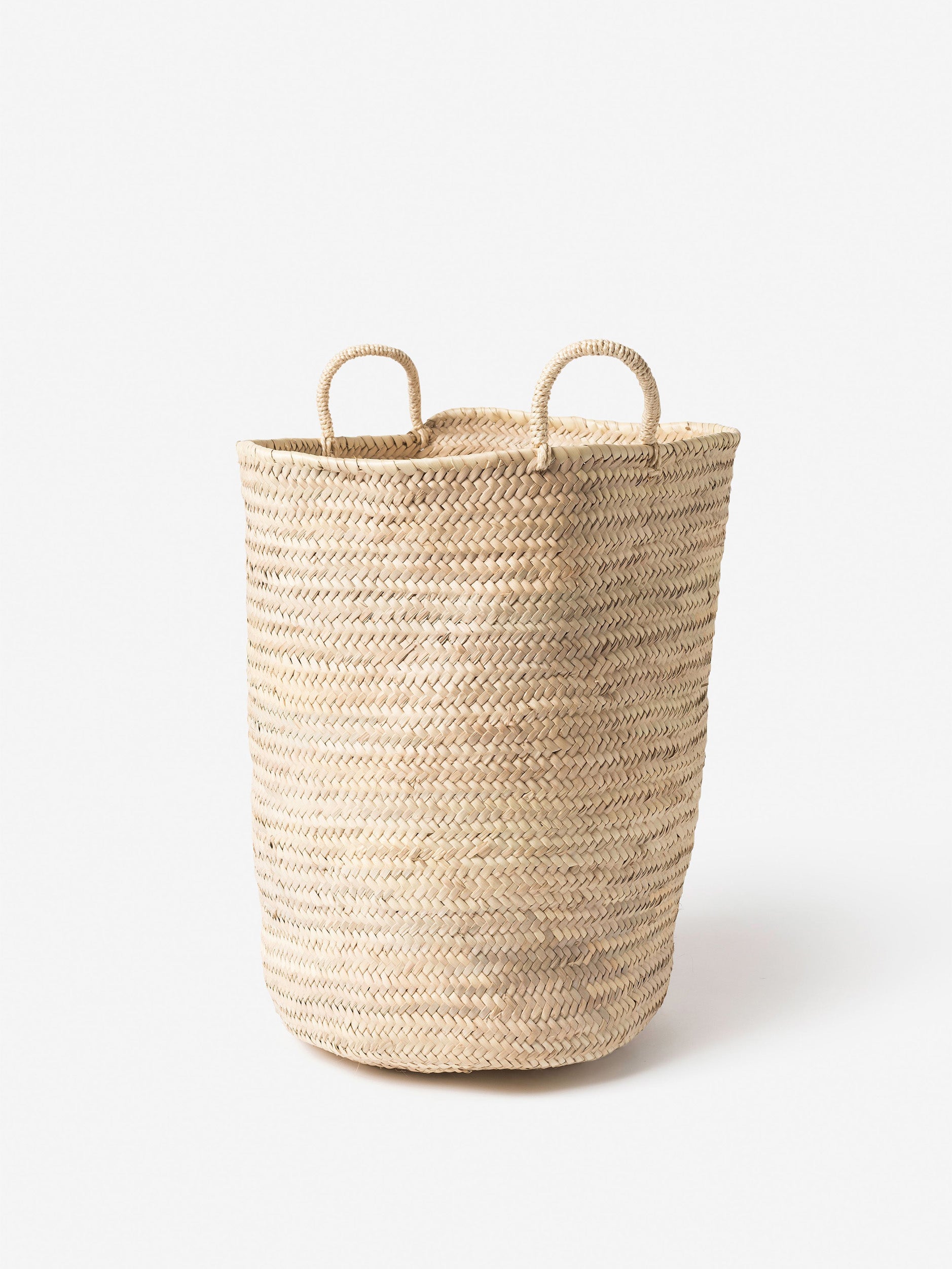 Moroccan Tall Storage Basket Natural / 36cmdiax53cmh
