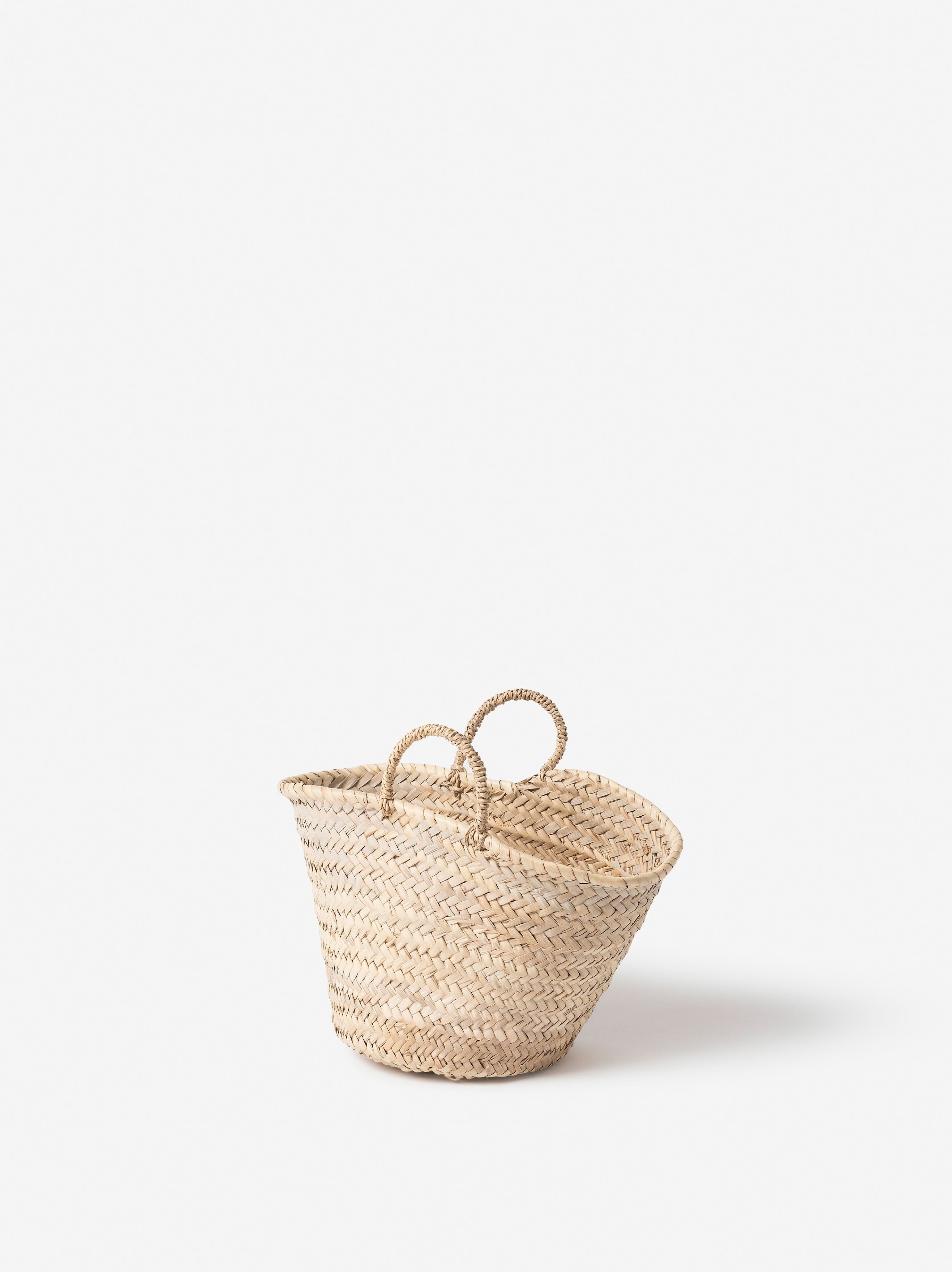 Moroccan Round Storage Basket Natural / Small
