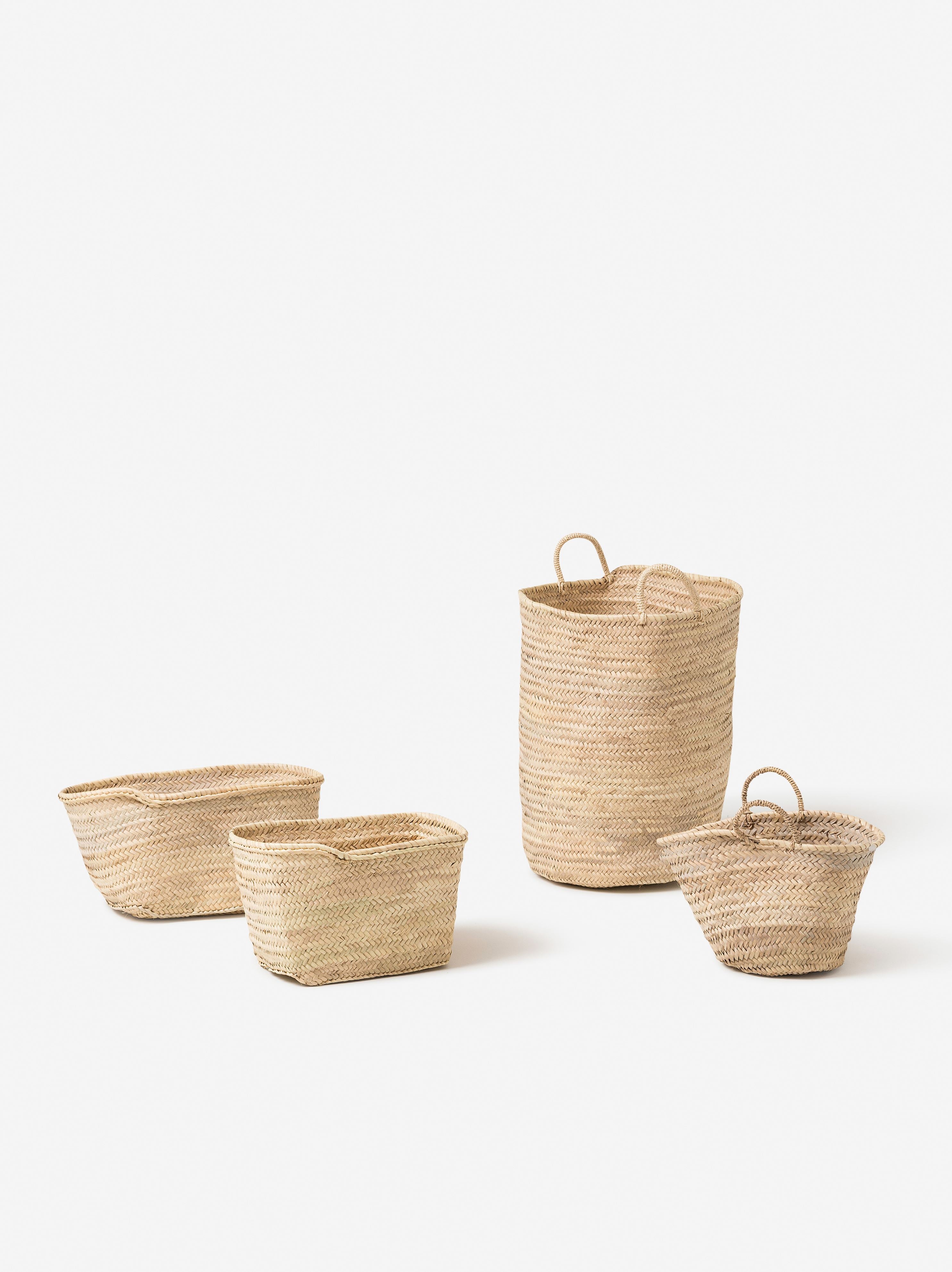 Moroccan Round Storage Basket Natural / Small
