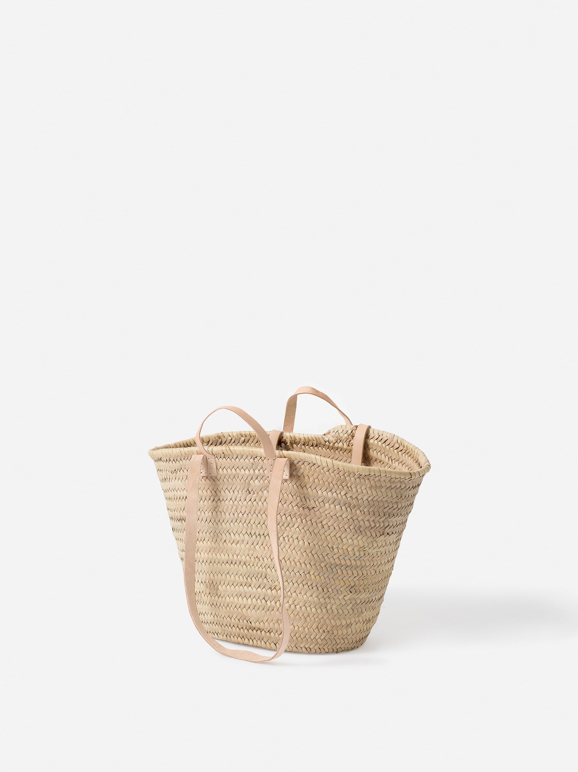 Moroccan Basket w/Long Handles Natural / Large