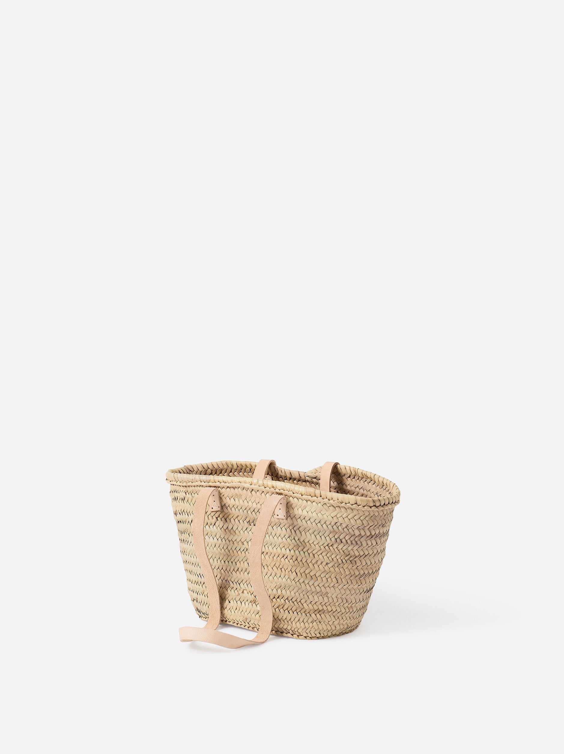 Moroccan Basket w/Long Handles Natural / Small
