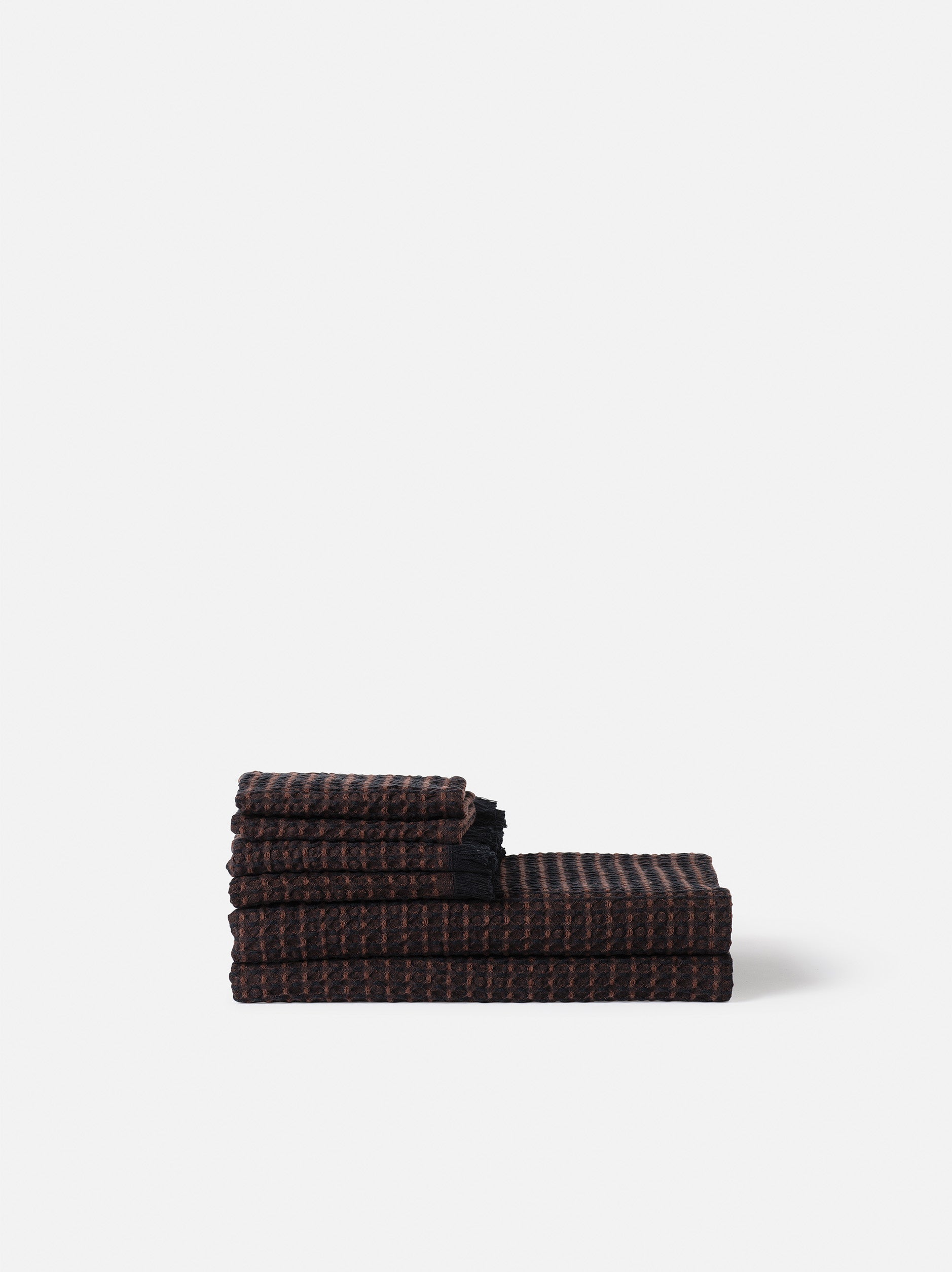 Aalto Bath Towel Range Midnight/Mahogany / Face Cloth