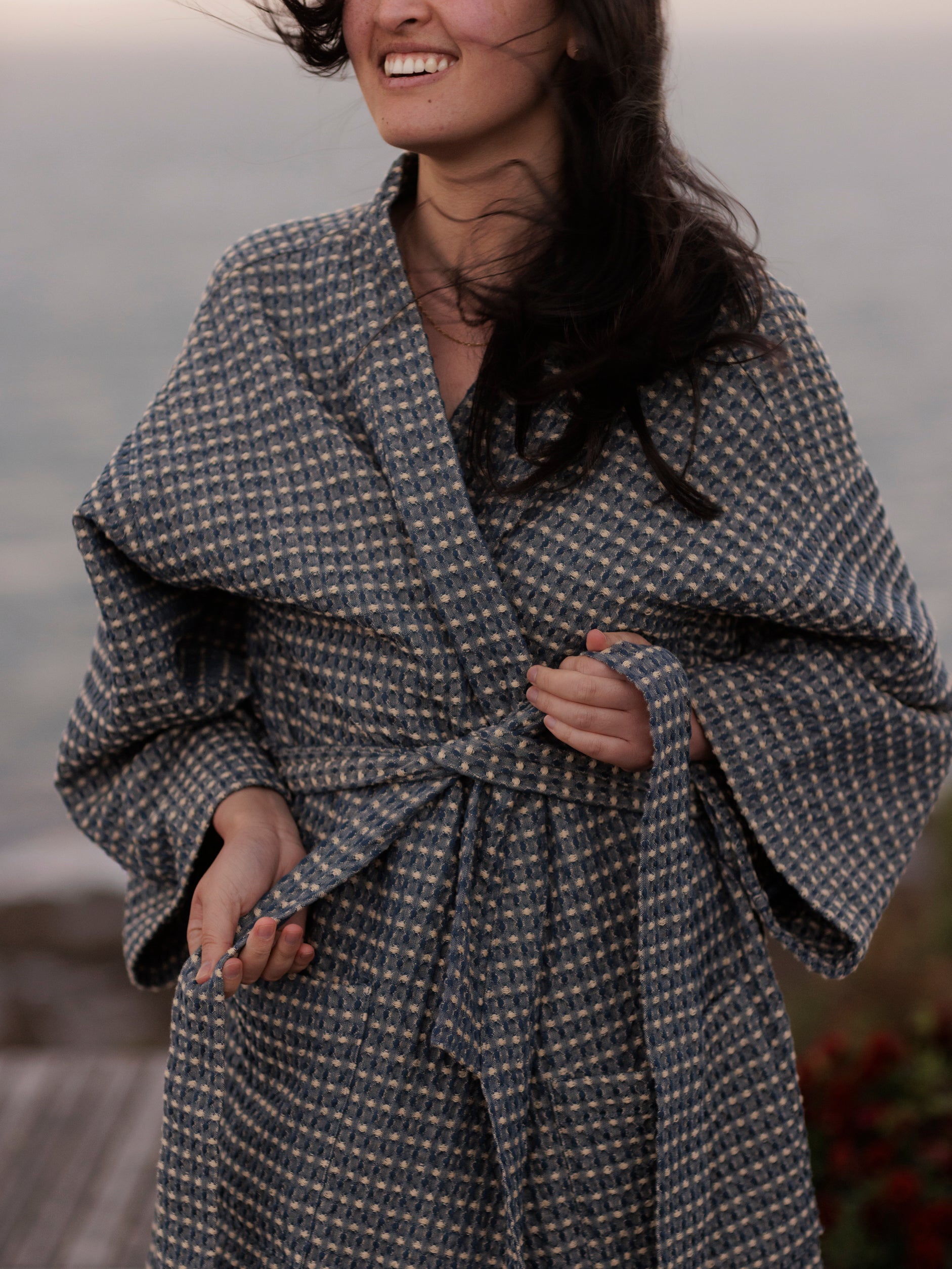 Aalto Womens Robe Sailor/Butter / Small/Medium