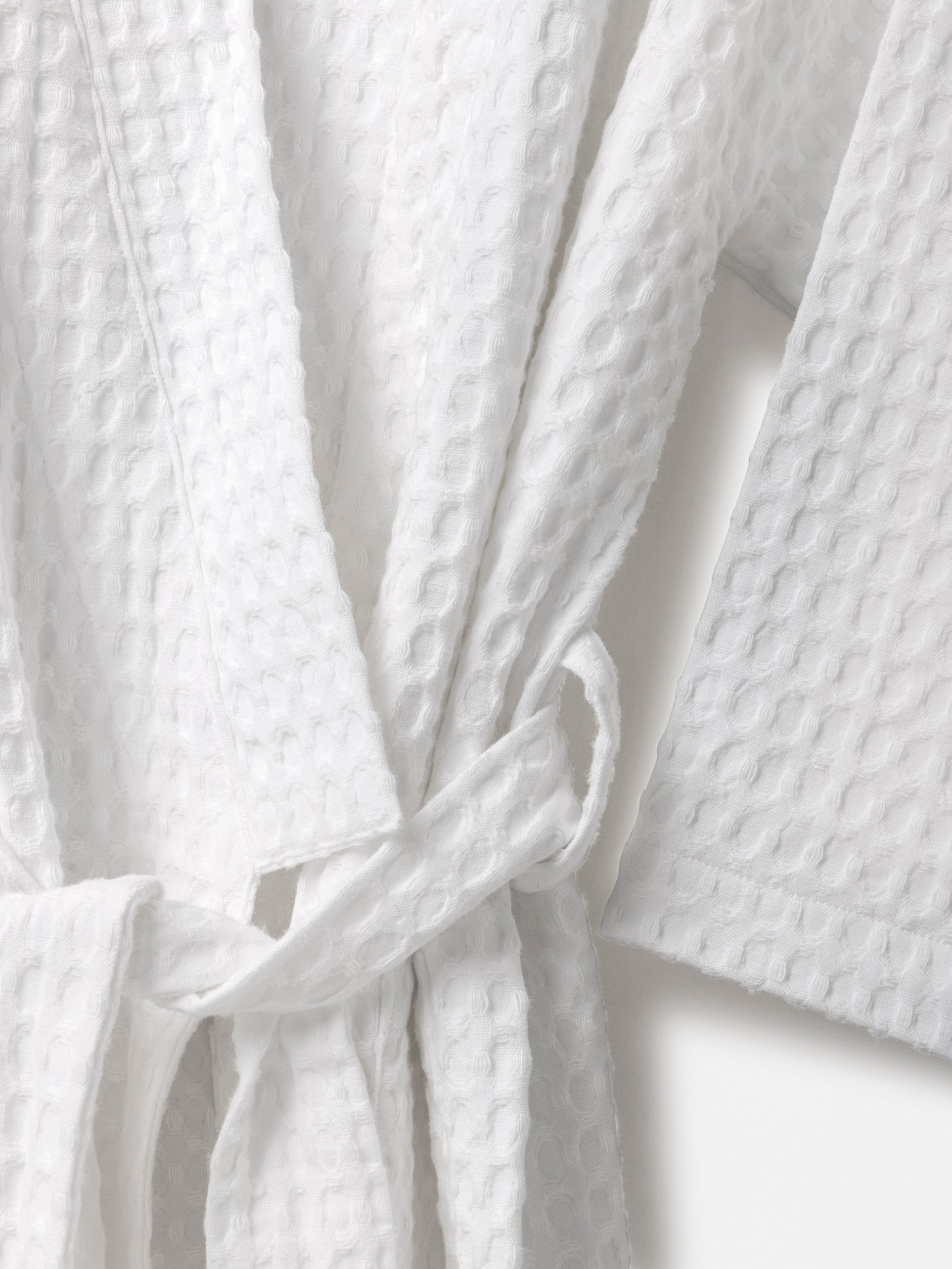 Waffle Organic Cotton Womens Bath Robe White / Small/Medium